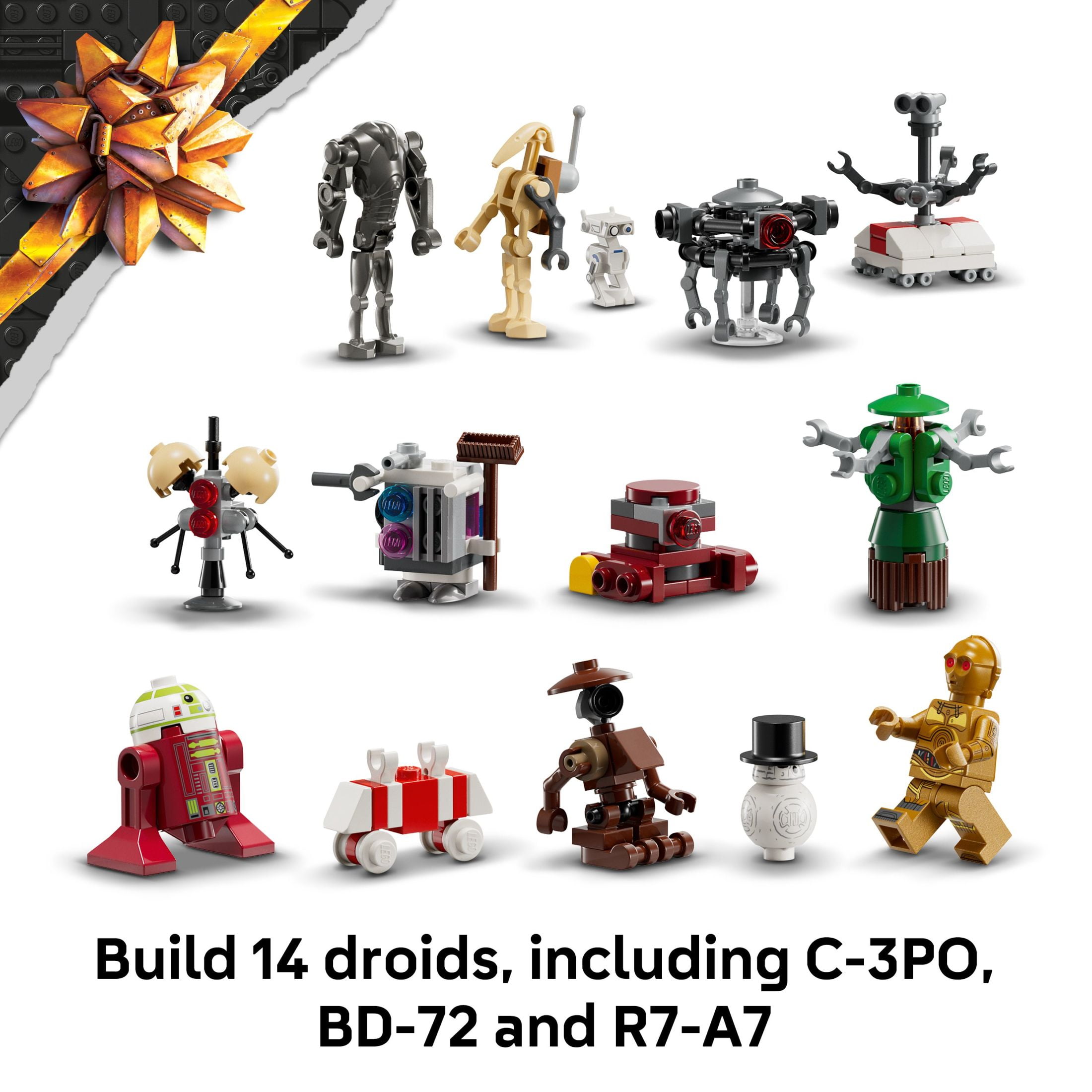 LEGO Star Wars Advent Calendar 2025 Kids Toy - Holiday Countdown Playset with 24 Toys for Boys & Girls, Ages 6+ - Includes C-3PO & BB-8 Minifigures - Star Wars Gift Idea for Christmas - 75418 - Image 7