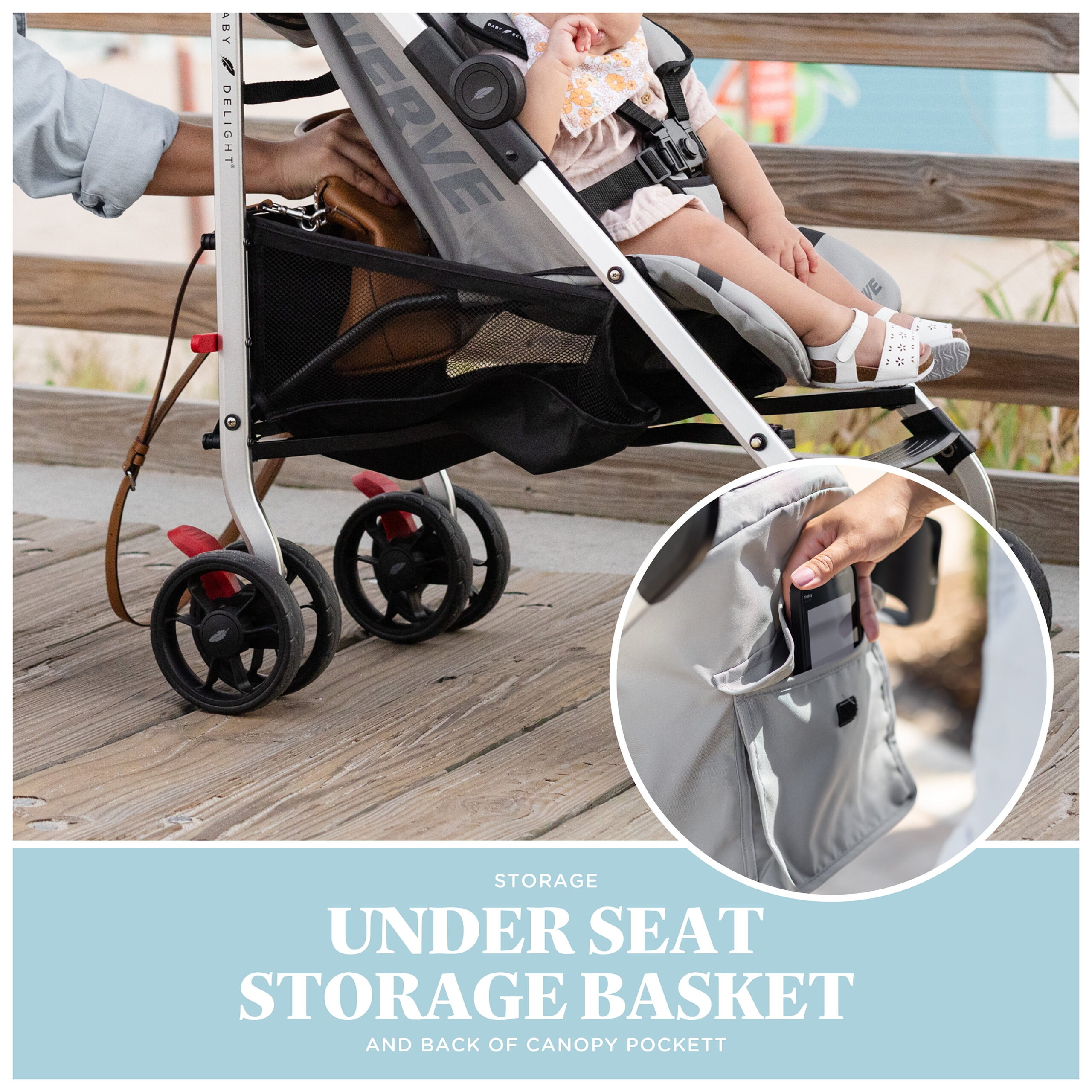 Baby Delight Swerve Baby Stroller, Grey - Image 4