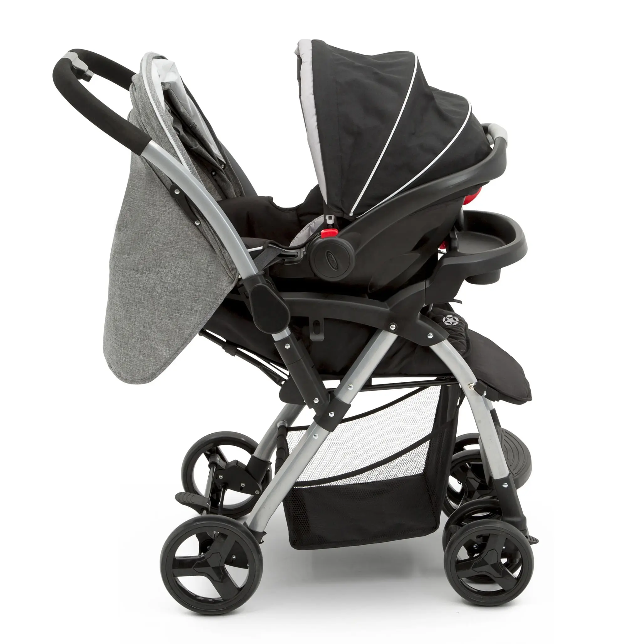 Jeep Unlimited Reversible Handle Stroller, Grey Tweed - Image 5