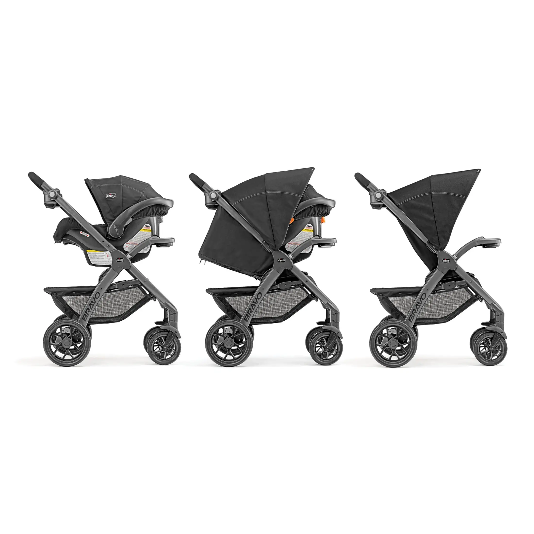 Chicco Bravo Sport Trio Travel System - Iron (Black), New - Image 2