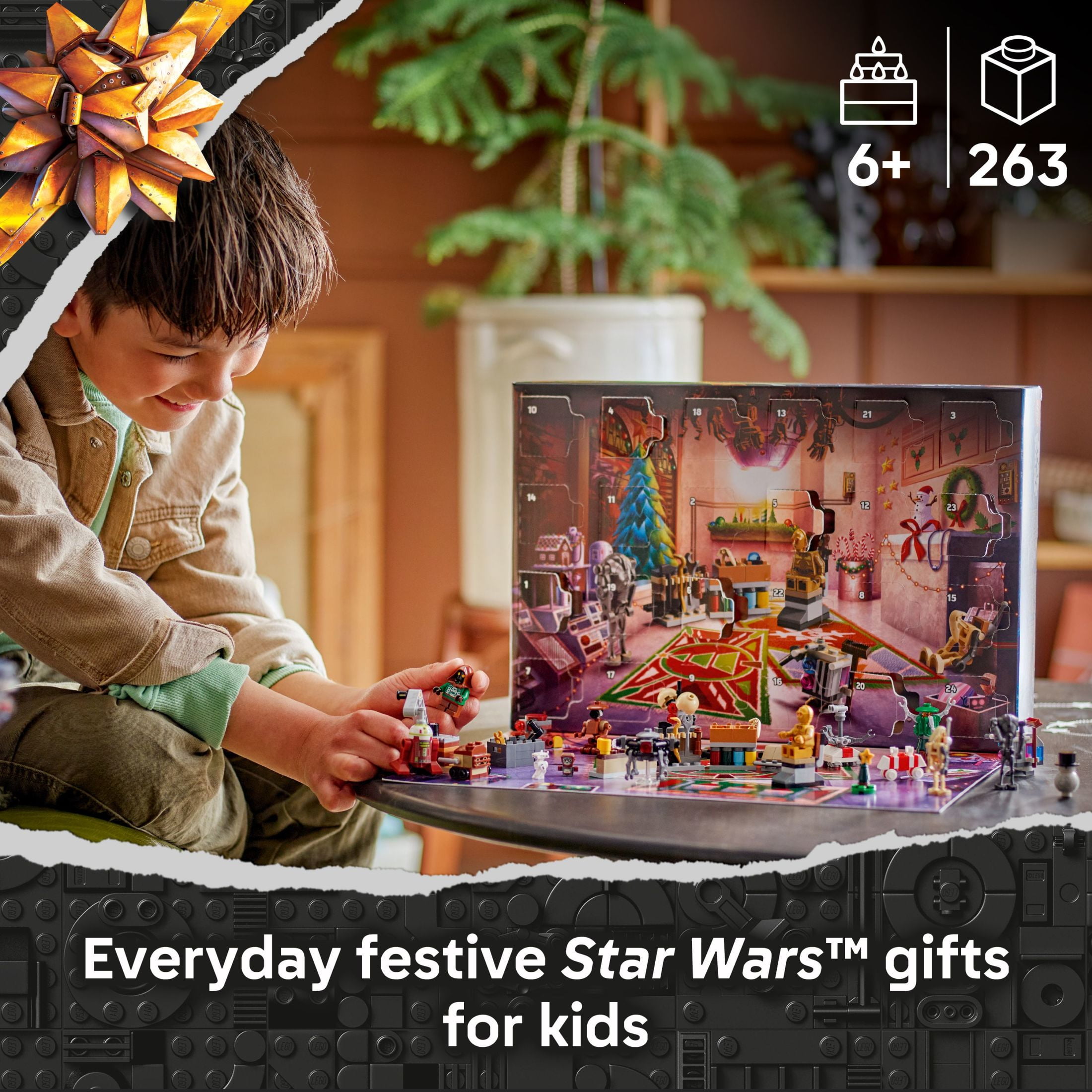 LEGO Star Wars Advent Calendar 2025 Kids Toy - Holiday Countdown Playset with 24 Toys for Boys & Girls, Ages 6+ - Includes C-3PO & BB-8 Minifigures - Star Wars Gift Idea for Christmas - 75418 - Image 3