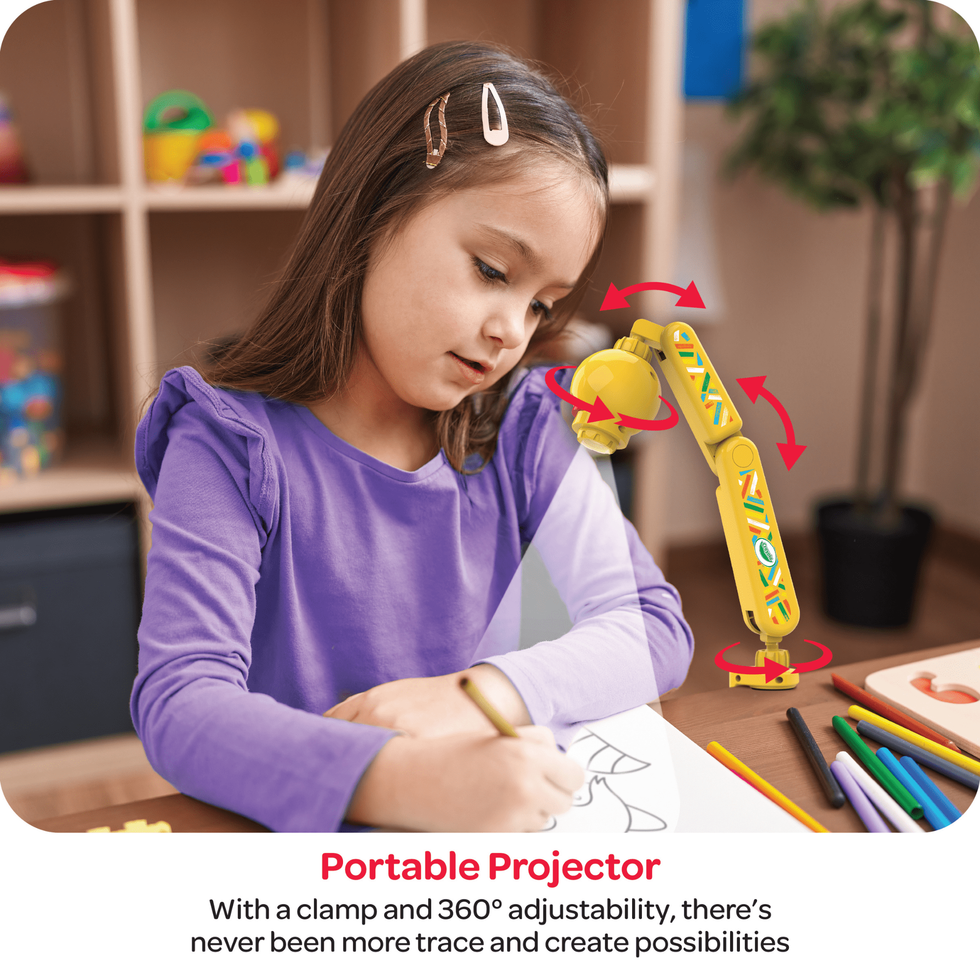 Crayola Projector Easel, Plastic Art Station for Young Children, Ages 3+ - Image 5