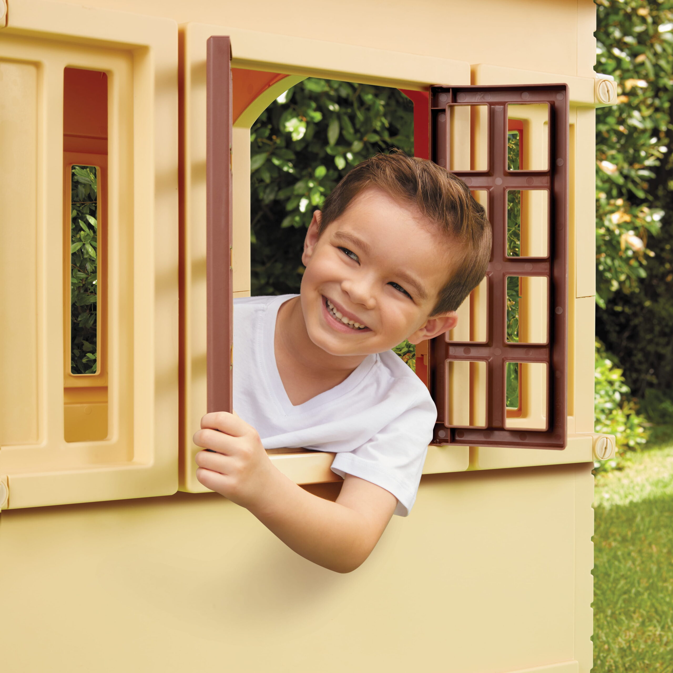 Little Tikes Cape Cottage Playhouse with Working Door, Windows, and Shutters - Tan - Image 4