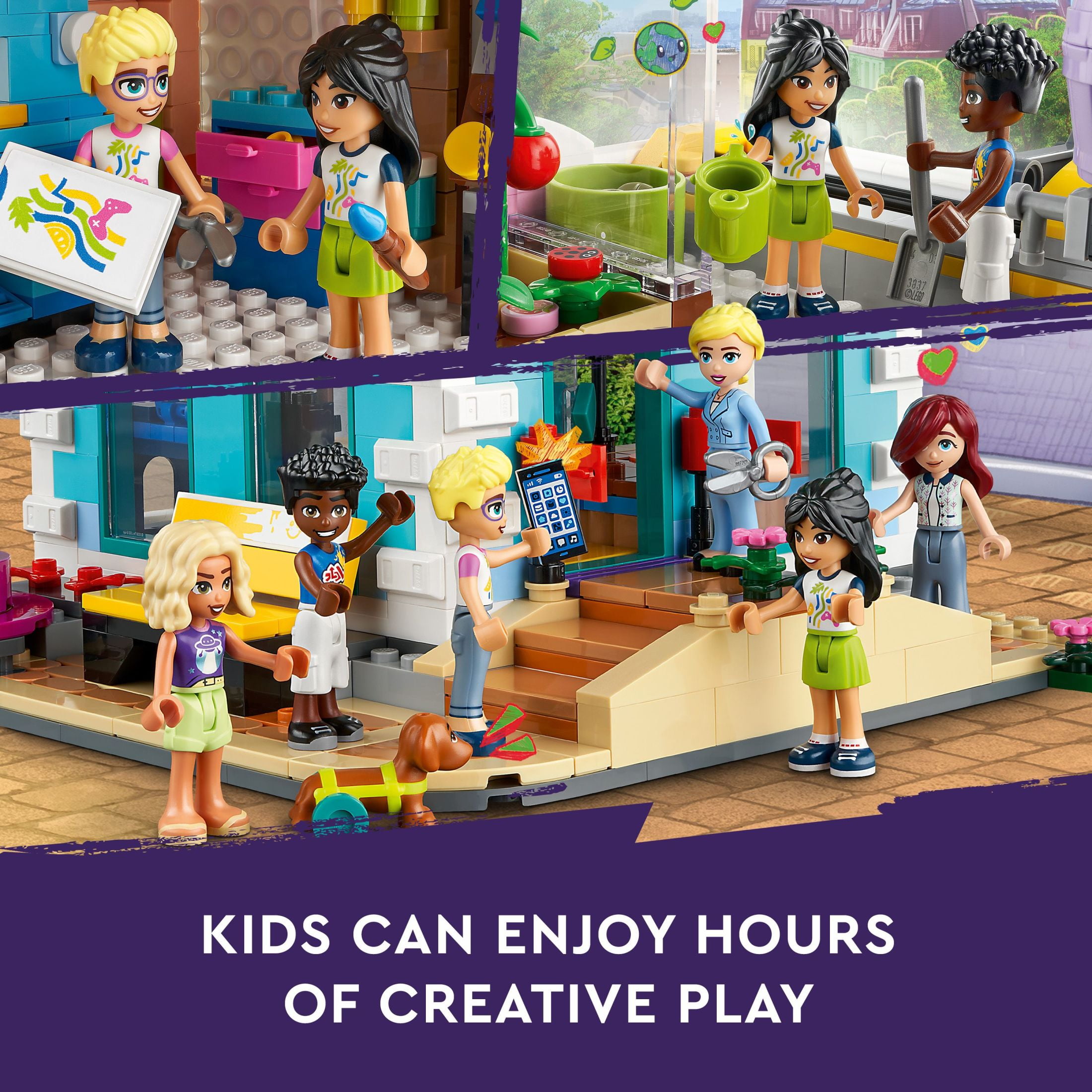 LEGO Friends Heartlake City Community Center 41748 Building Toy Set; Creative Challenge for Ages 9+, includes 6 Mini-Dolls, a Pet Dog and Lots of Accessories, a Fun Gift for Kids who Love Role Play - Image 6