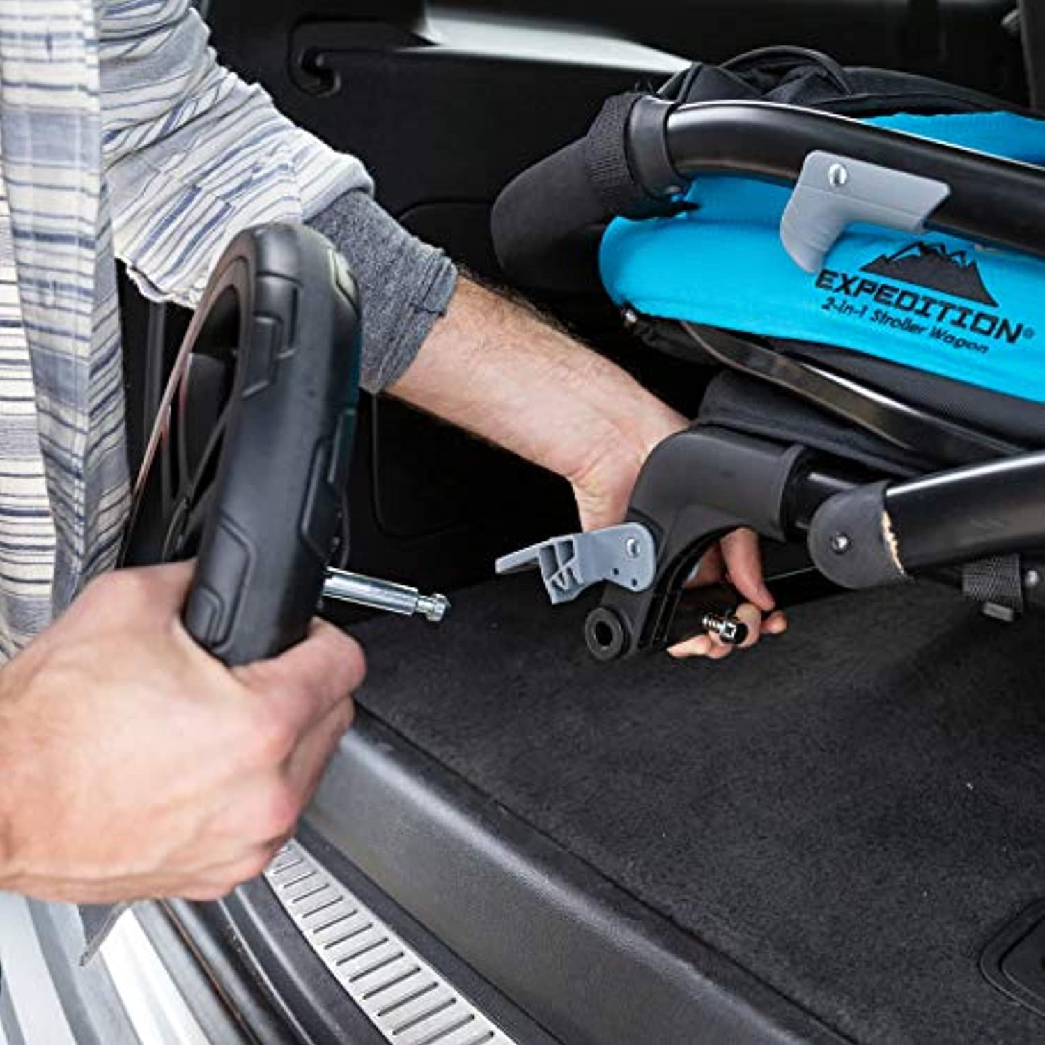 Baby Trend Expedition Expedition 2-in-1 Stroller Wagon Plus, Ultra Grey - Image 3