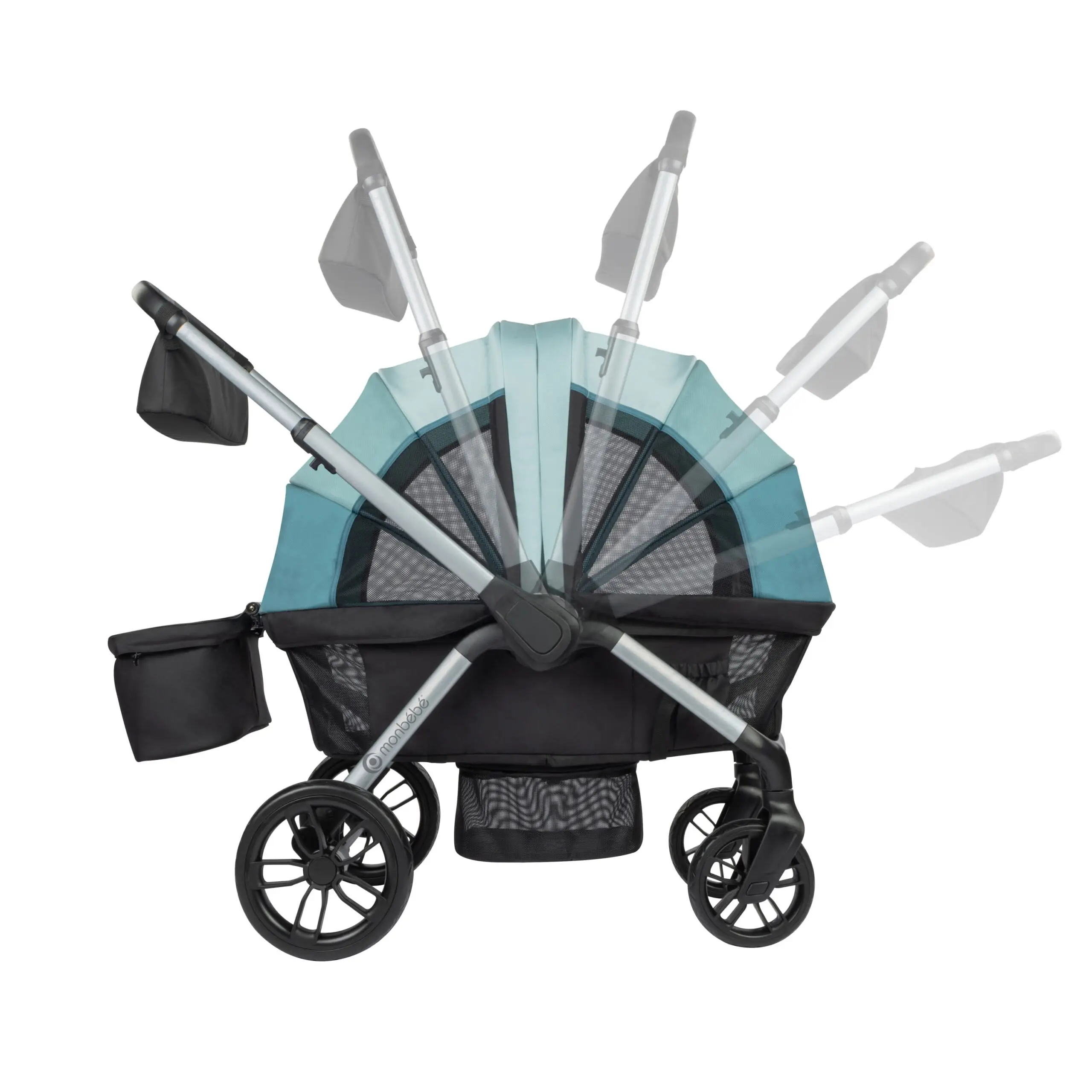 Monbebe Everyday Outings Wagon Stoller, Watercolor Geo, Toddler, Unisex - Image 4