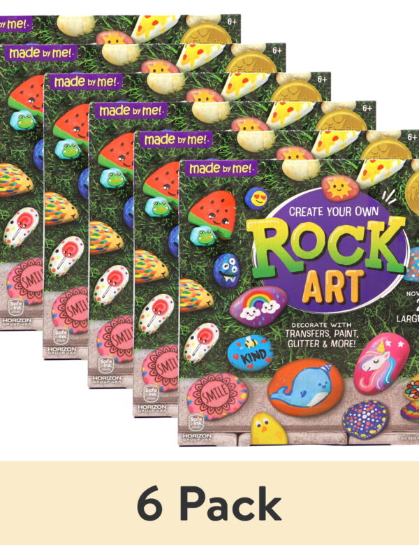 (6 pack) Made by Me Create Your Own Multicolor Rock Art, Boys and Girls, Child, Ages 6+
