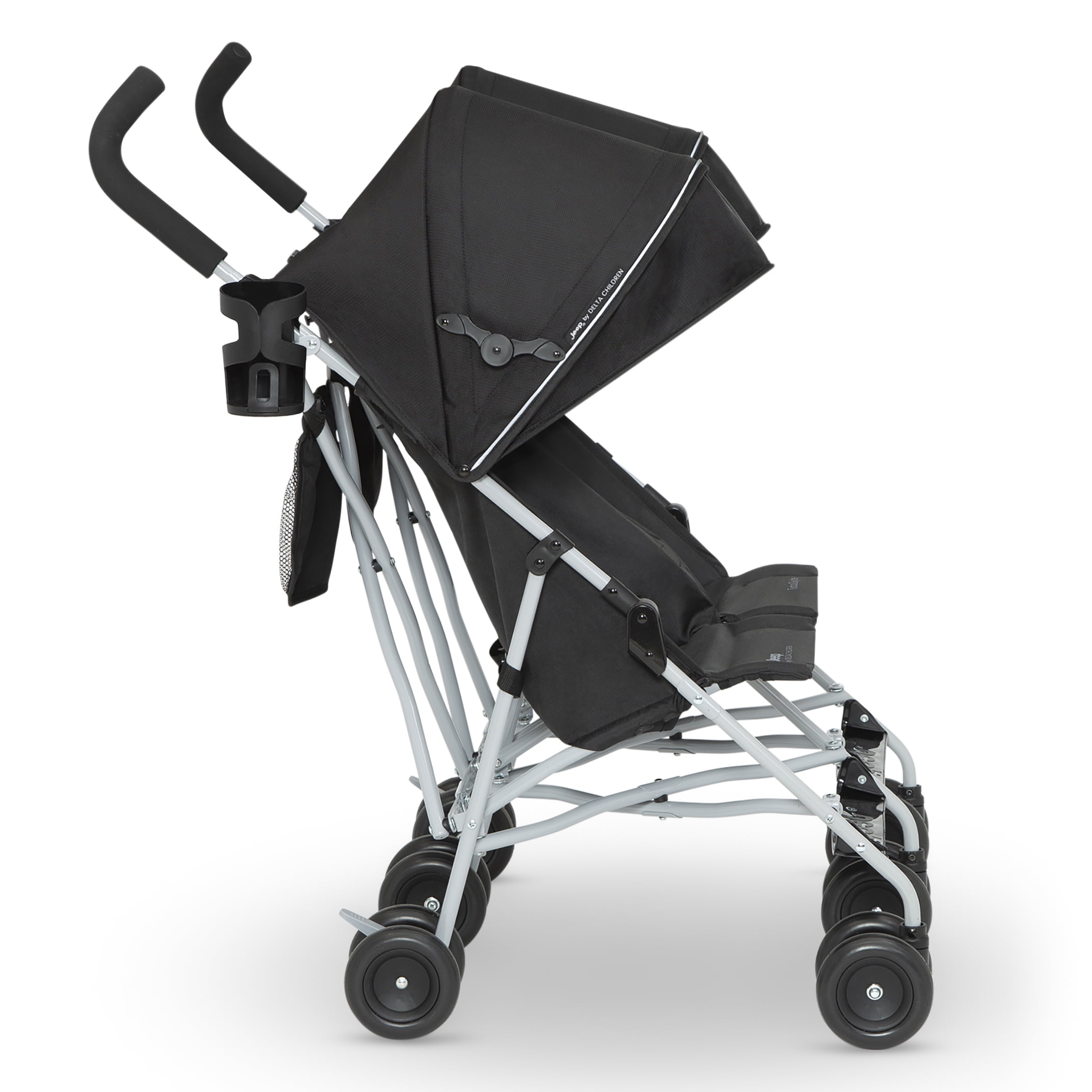 Jeep TurboGlyde Side by Side Double Stroller by Delta Children - Greenguard Gold Certified, Black - Image 3