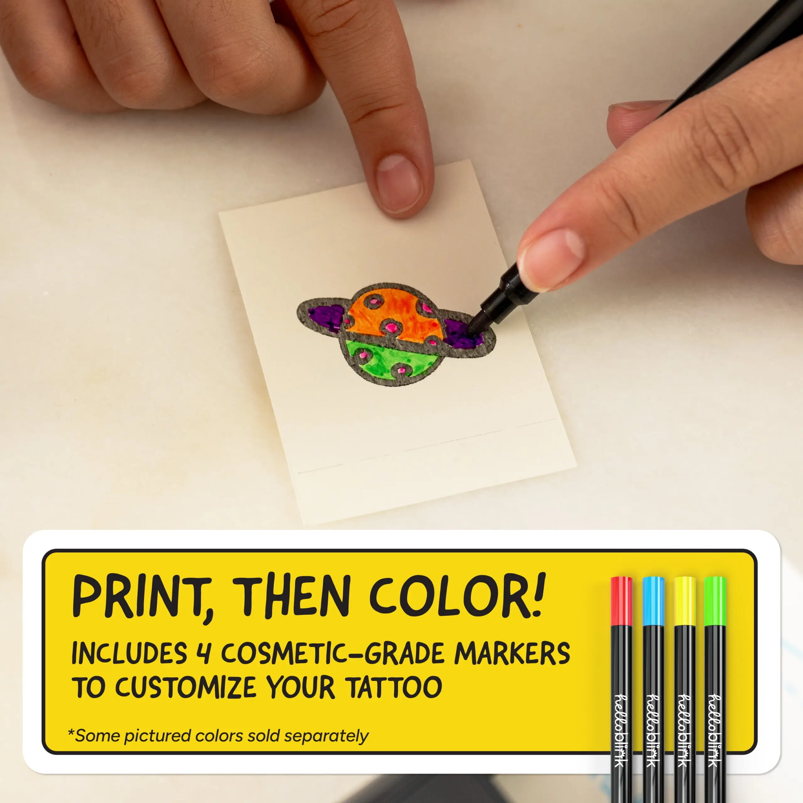 Hello Blink Tattoo Maker Temporary Body Art for Kids Ages 8+ - Image 4