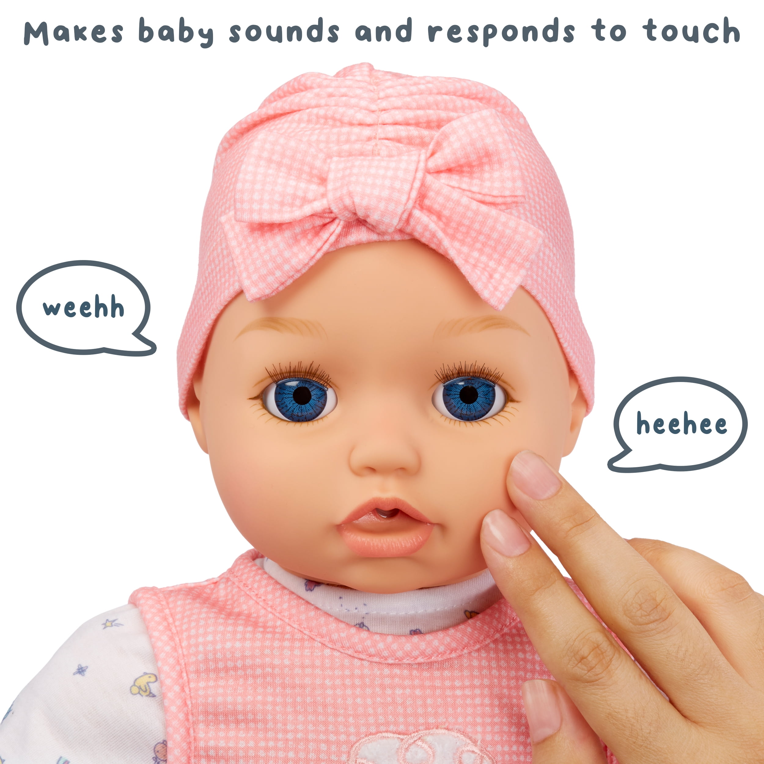 Baby Born My Real Baby Doll Annabell, Blue Eyes: Realistic Soft-Bodied Doll, Kids Ages 3+, Sounds, Drinks & Wets, Tears - Image 6