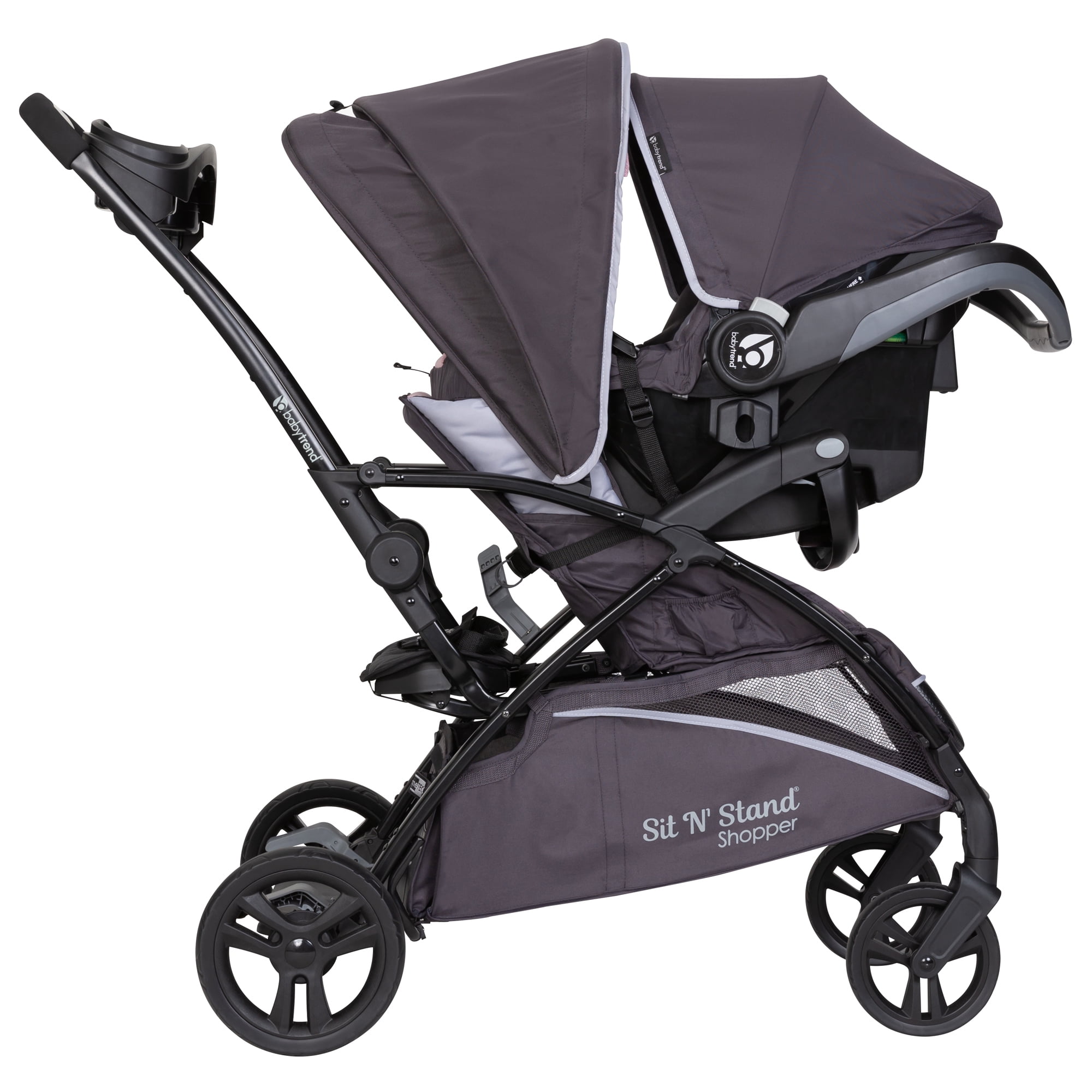 Baby Trend Sit N' Stand 5-in-1 Shopper Stroller, Cassis Pink - Image 3