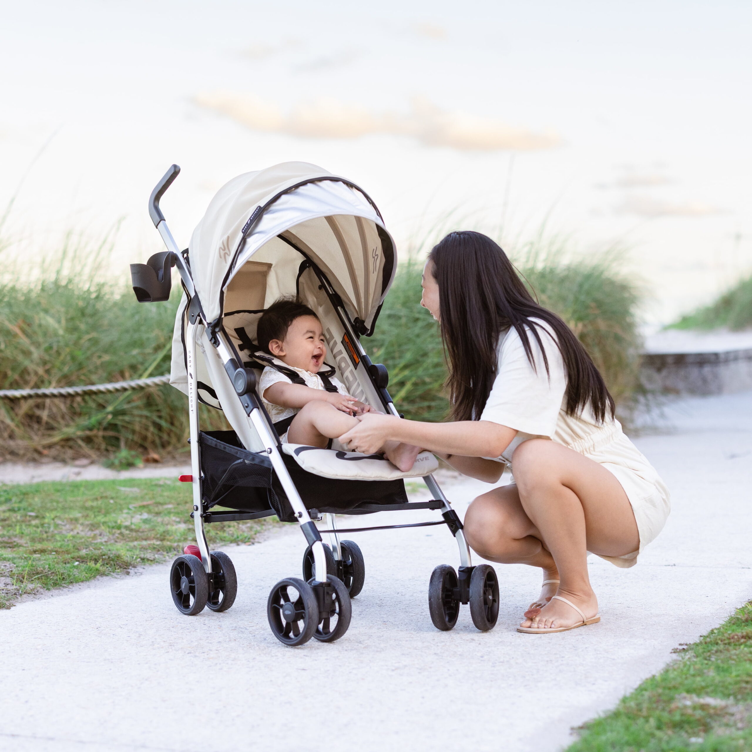 Baby Delight Swerve Baby Stroller, Tan - Image 4