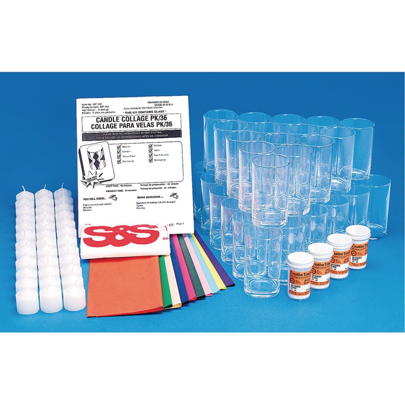 Candle Collage Craft Kit (Pack of 36) - Image 2