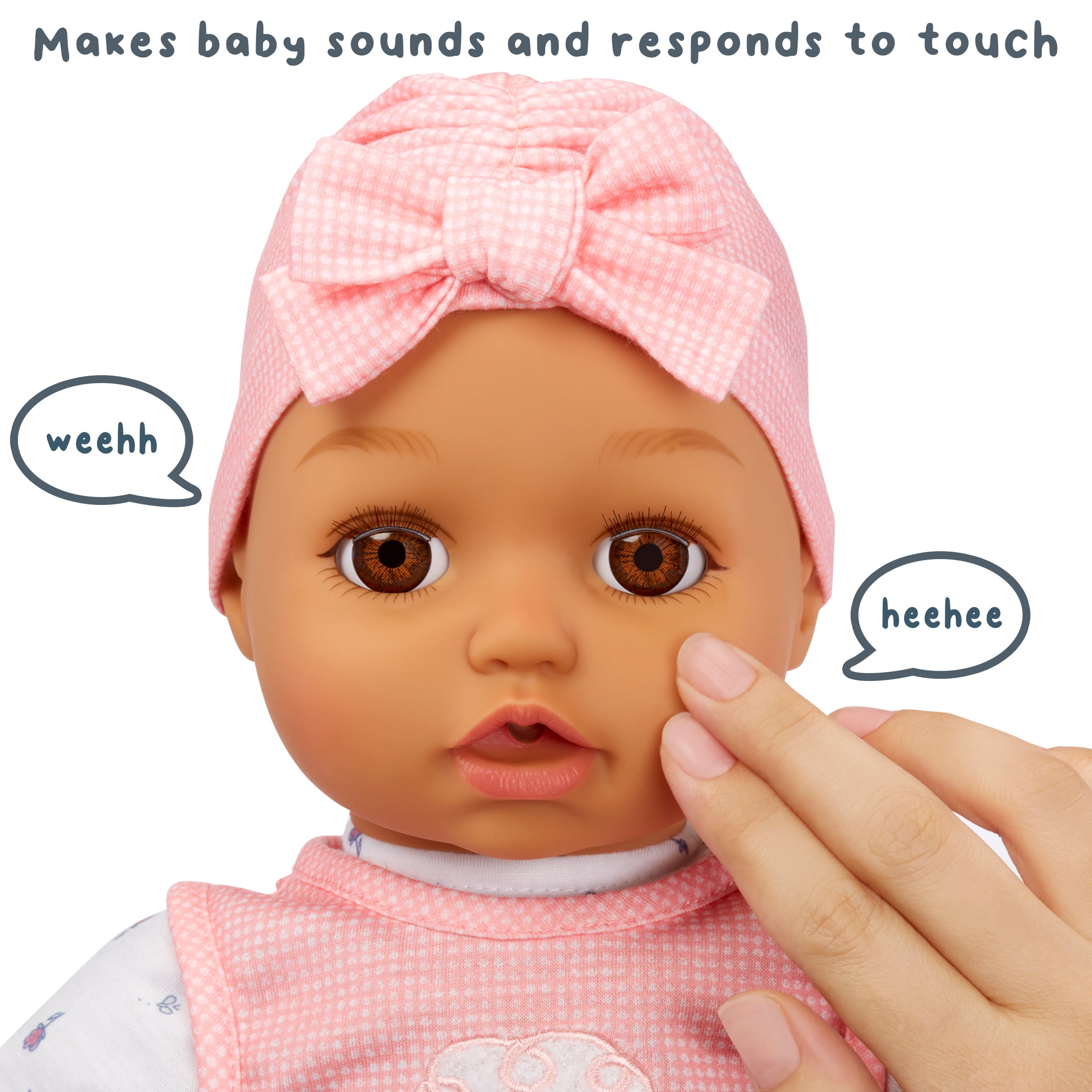 Baby Born My Real Baby Doll Ava, Light Brown Eyes, Soft-Bodied, Kids Ages 3+, Sounds, Drinks & Wets, Cries - Image 6