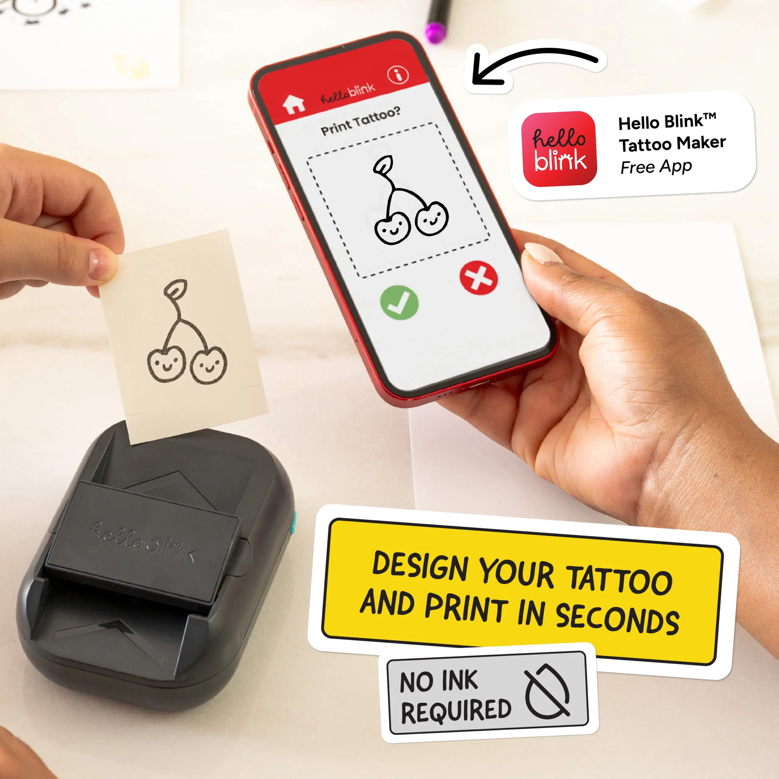 Hello Blink Tattoo Maker Temporary Body Art for Kids Ages 8+ - Image 3