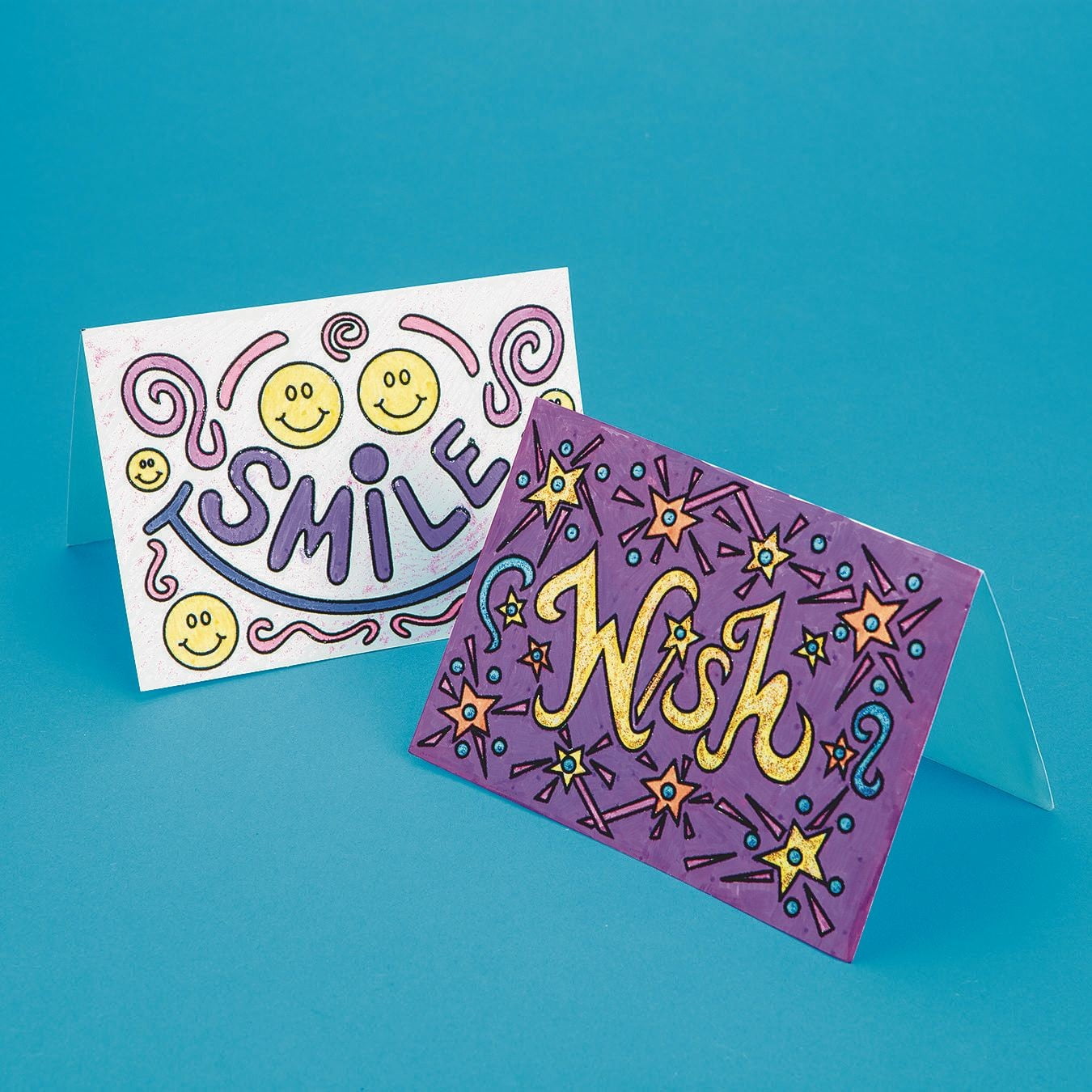 Good Vibes Velvet Art Cards Craft Kit (Pack of 48) - Image 2