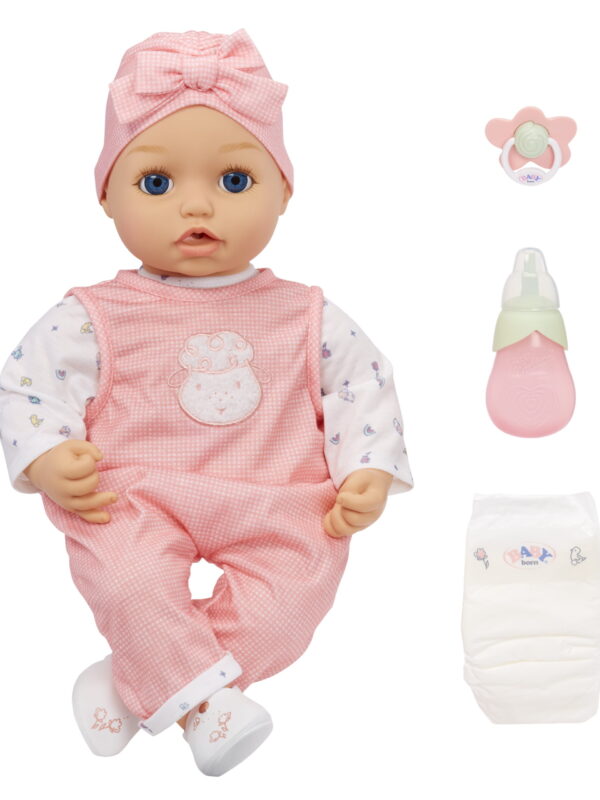 Baby Born My Real Baby Doll Annabell, Blue Eyes: Realistic Soft-Bodied Doll, Kids Ages 3+, Sounds, Drinks & Wets, Tears