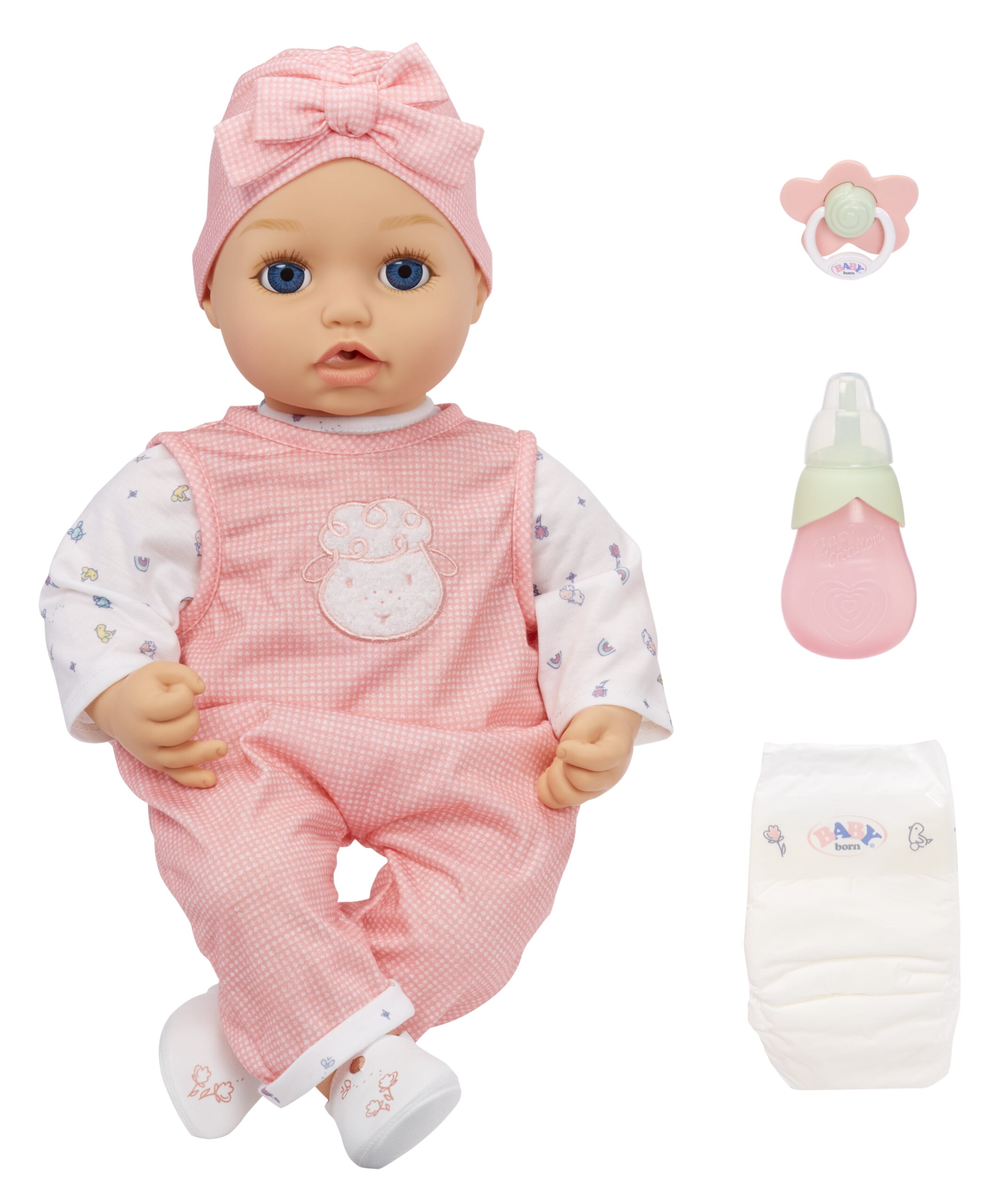 Baby Born My Real Baby Doll Annabell, Blue Eyes: Realistic Soft-Bodied Doll, Kids Ages 3+, Sounds, Drinks & Wets, Tears