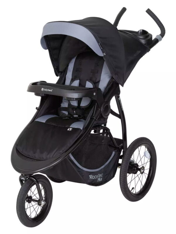 Baby Trend Expedition Race Tec Plus Jogging Stroller with Adjustable Handles, Ultra Black