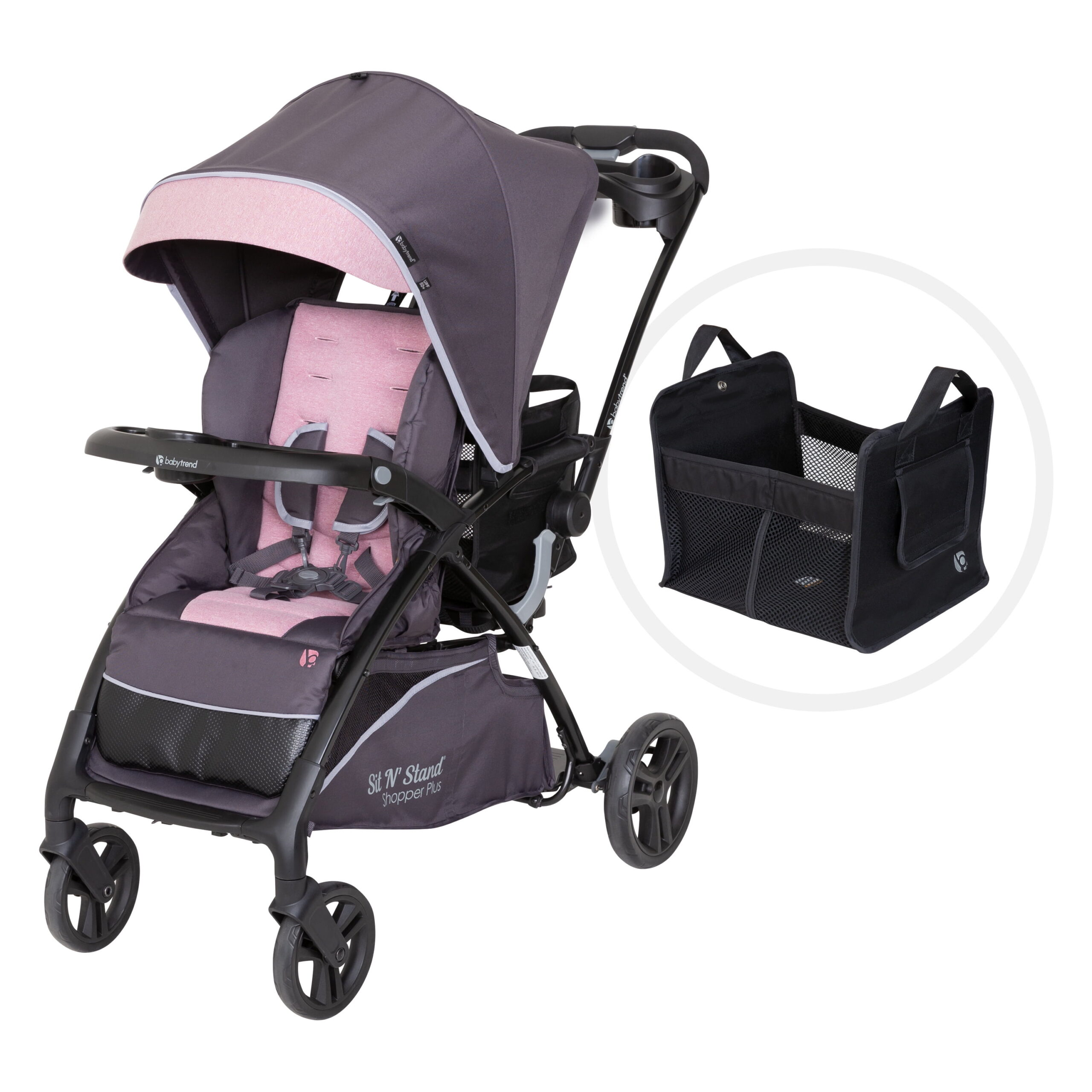 Baby Trend Sit N’ Stand 5-in-1 Shopper Plus Stroller, Cassis Pink