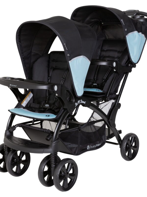 Baby Trend Sit N' Stand Double Stroller, Desert Blue