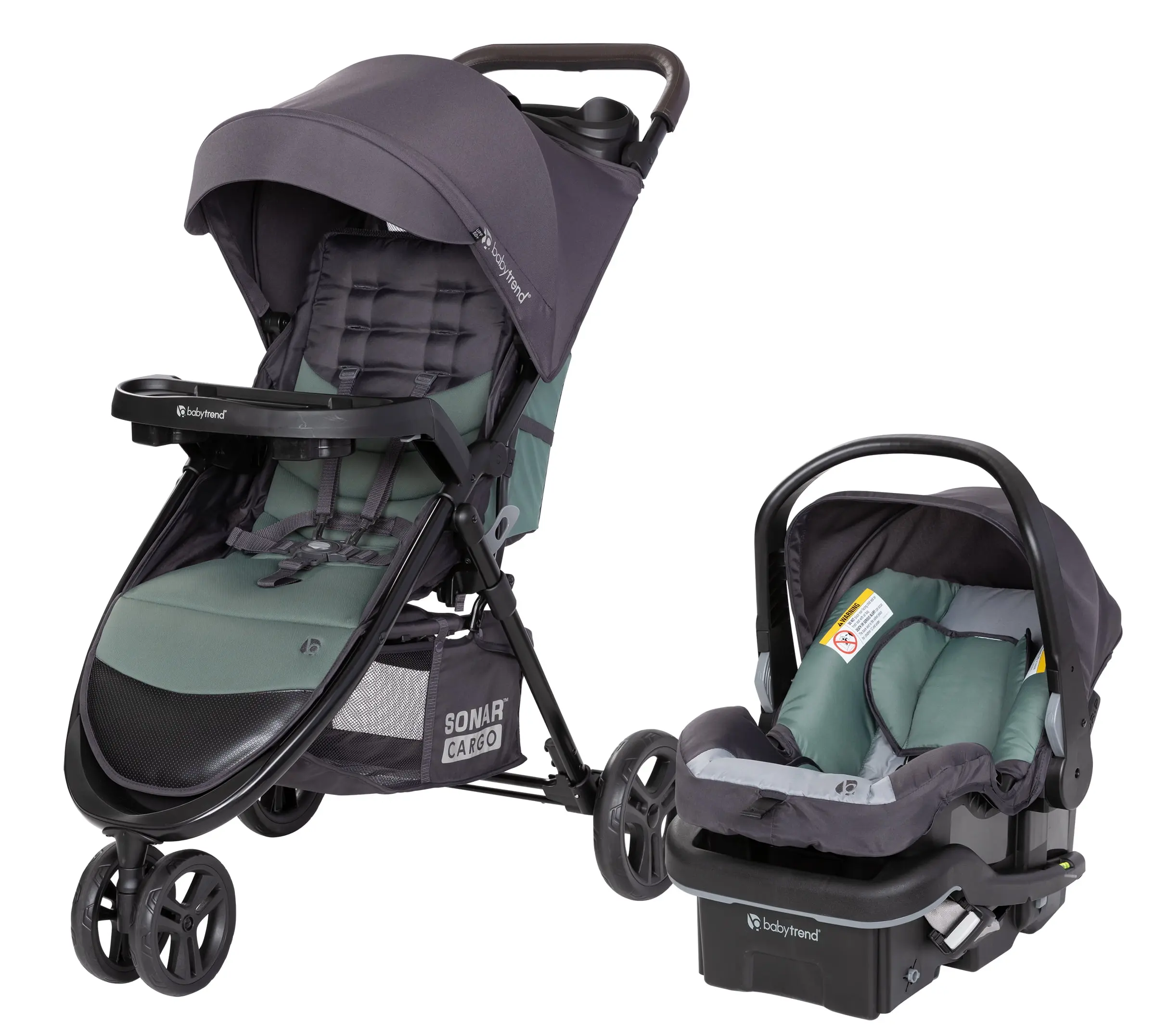 Baby Trend Sonar Cargo 3-Wheel Travel System with EZ-Lift™ 35 PLUS Infant Car Seat - Desert Sage