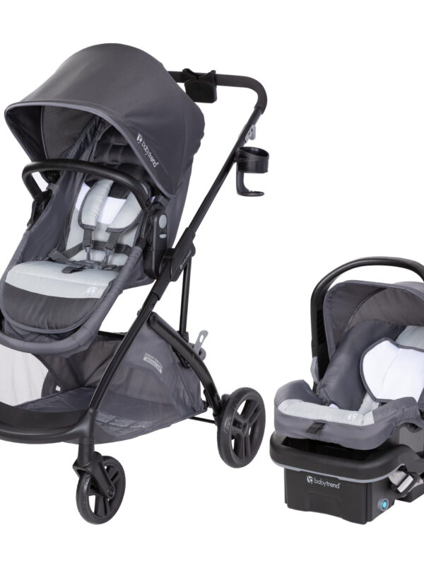 Baby Trend Sonar Switch 6-in-1 Modular Travel System with (with EZ-Lift™ PLUS), Desert Cloud, Grey