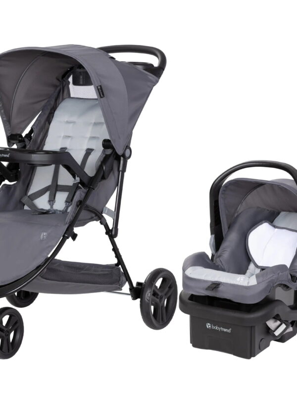 Baby Trend Venture 3-Wheel Stroller Travel System, Stellar Grey