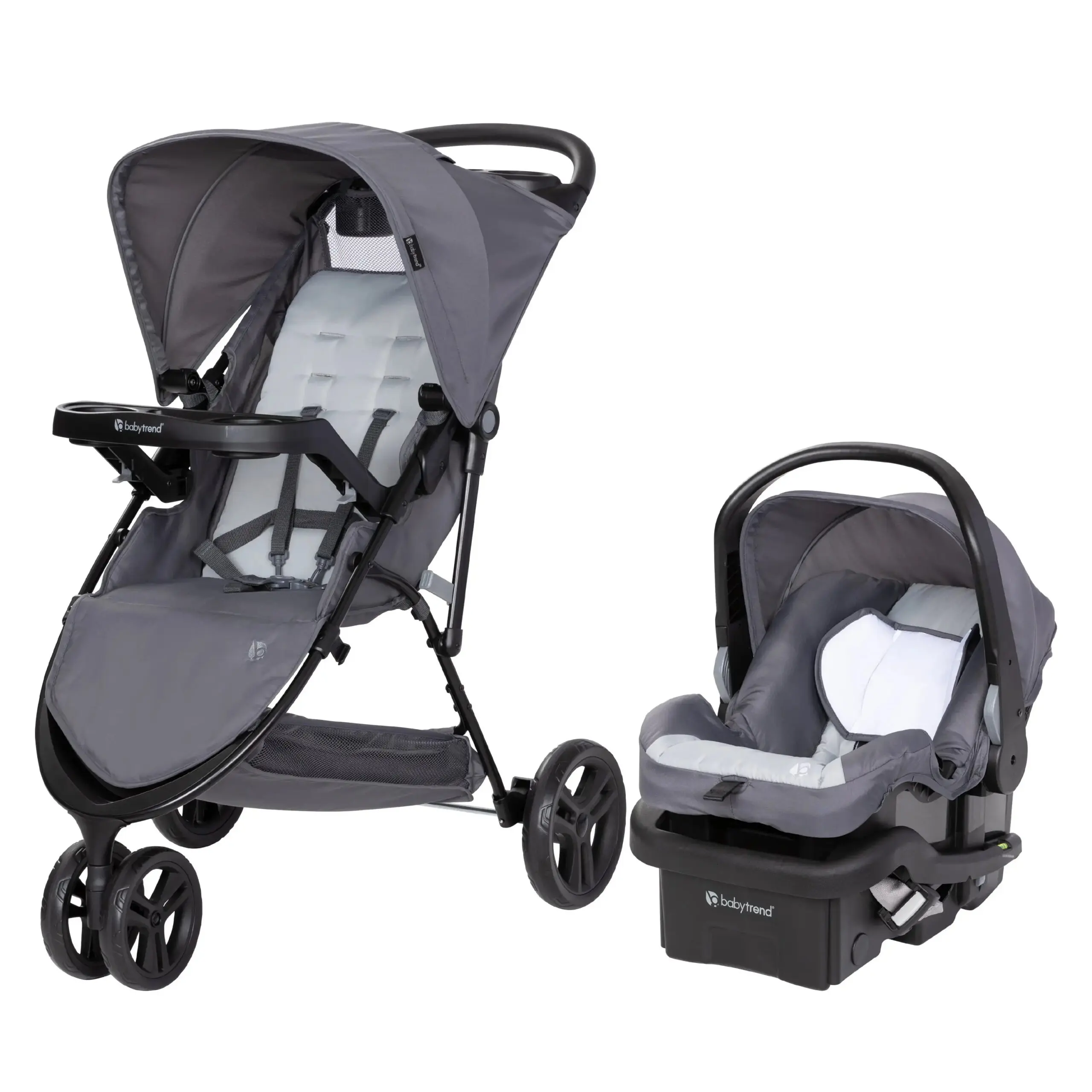 Baby Trend Venture 3-Wheel Stroller Travel System, Stellar Grey