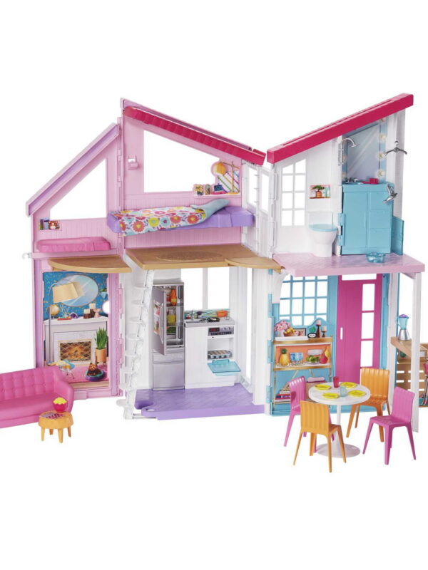 Barbie Malibu House Dollhouse Playset with 25+ Furniture and Accessories [Walmart Exclusive]