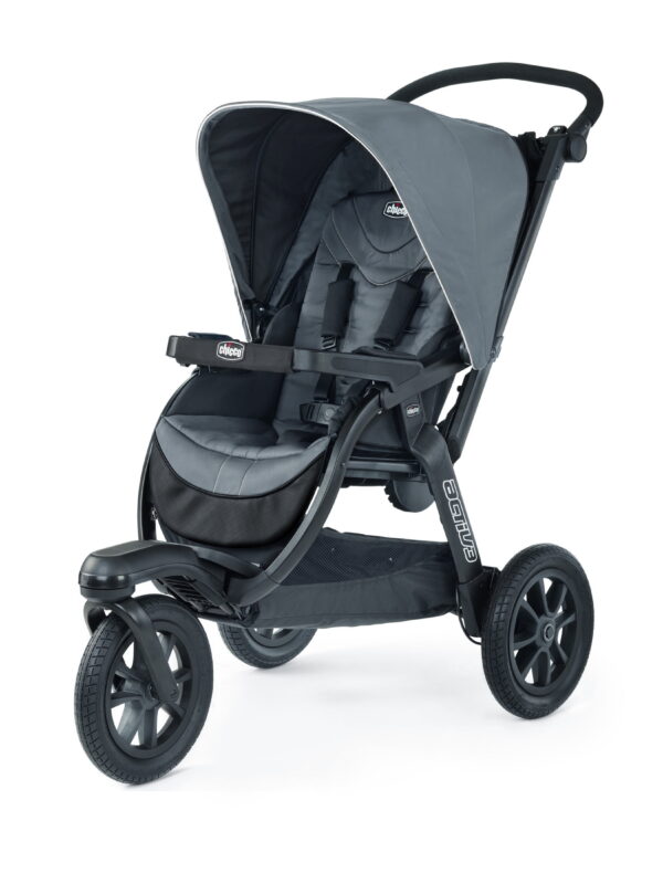 Chicco Activ3 Jogging Stroller - Eclipse (Grey), New