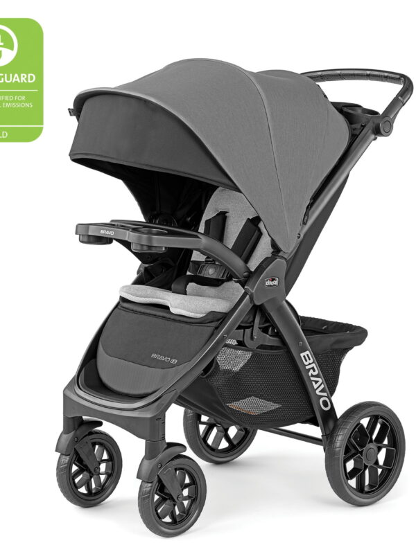 Chicco Bravo LE ClearTex Quick-Fold Stroller - Pewter (Grey), New