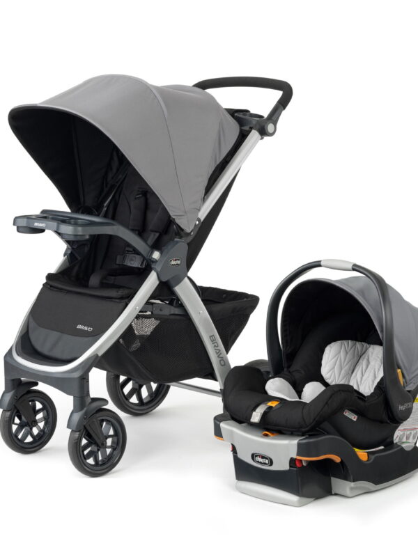 Chicco Bravo Trio Travel System Stroller with KeyFit 30 Infant Car Seat - Camden (Black), New