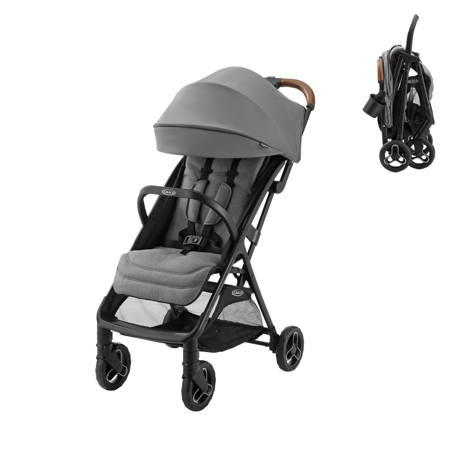 Graco Ready2Jet Compact Stroller, Kingston, Grey