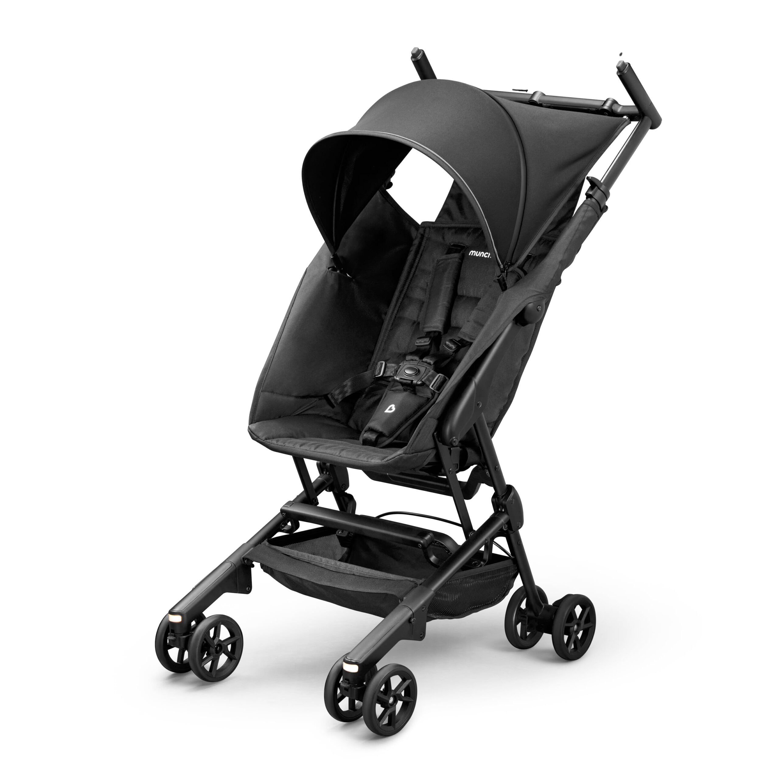 Munchkin Night Owl™ Folding Ultra Compact Travel Baby & Toddler Stroller with Lights, Black, Unisex