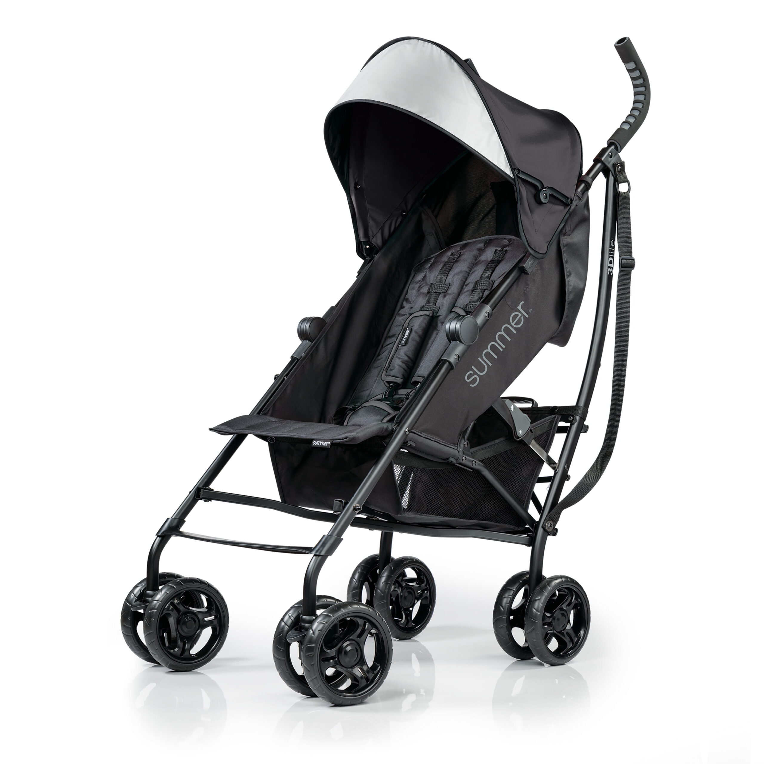 Summer 3Dlite Convenience Stroller, Jet Black – Lightweight Stroller with Aluminum Frame