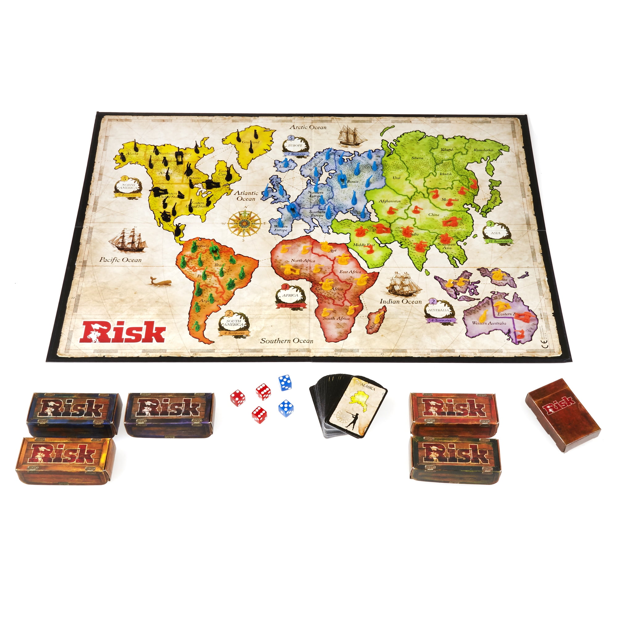 Risk Board Game, Strategy Games, War Board Games for Adults and Family, 2-5 Players, Ages 10+ - Image 4