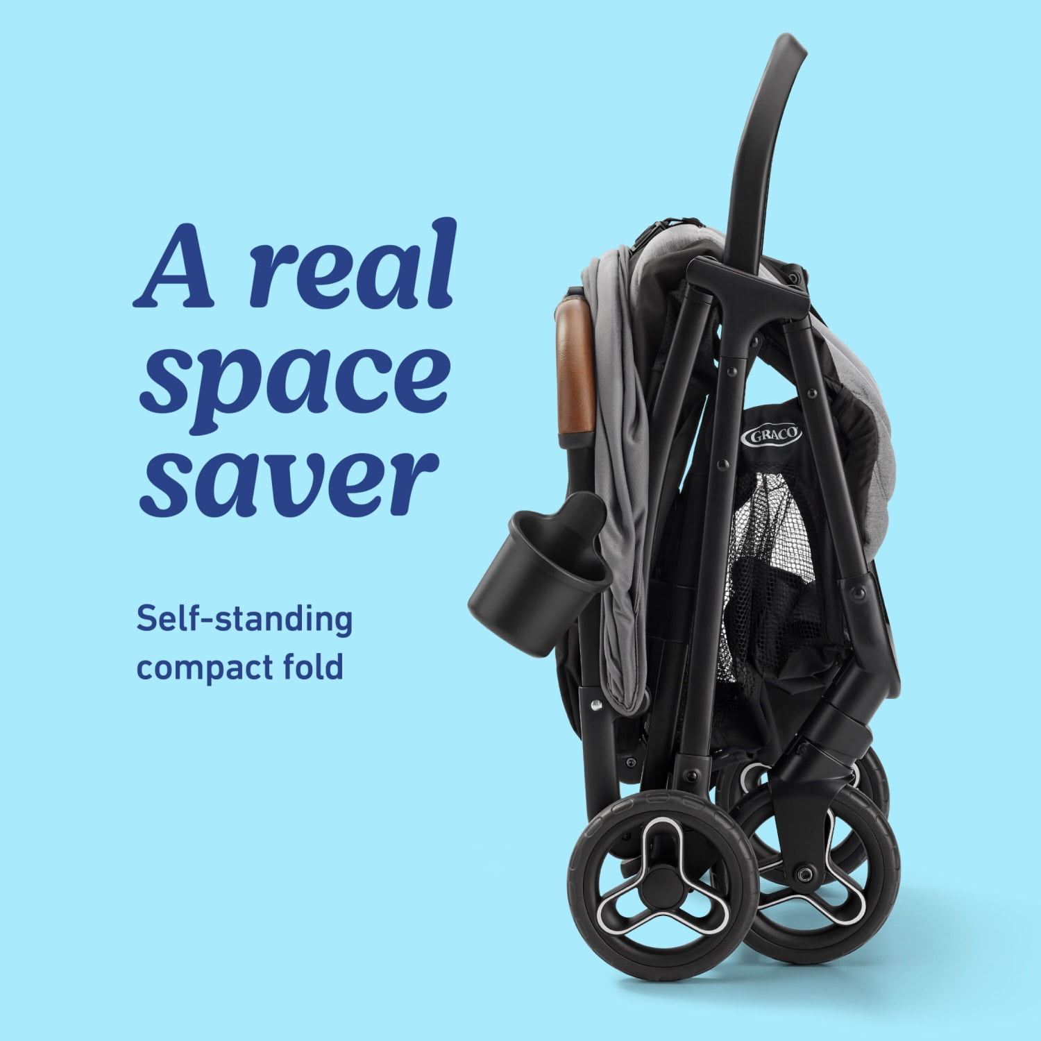 Graco Ready2Jet Compact Stroller, Kingston, Grey - Image 5