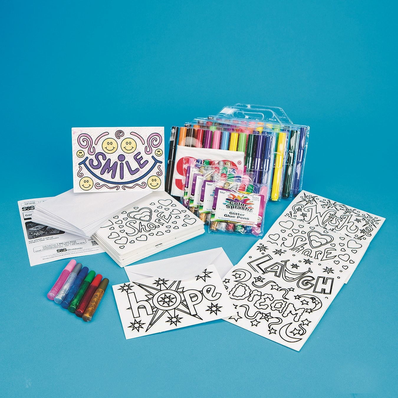 Good Vibes Velvet Art Cards Craft Kit (Pack of 48) - Image 3