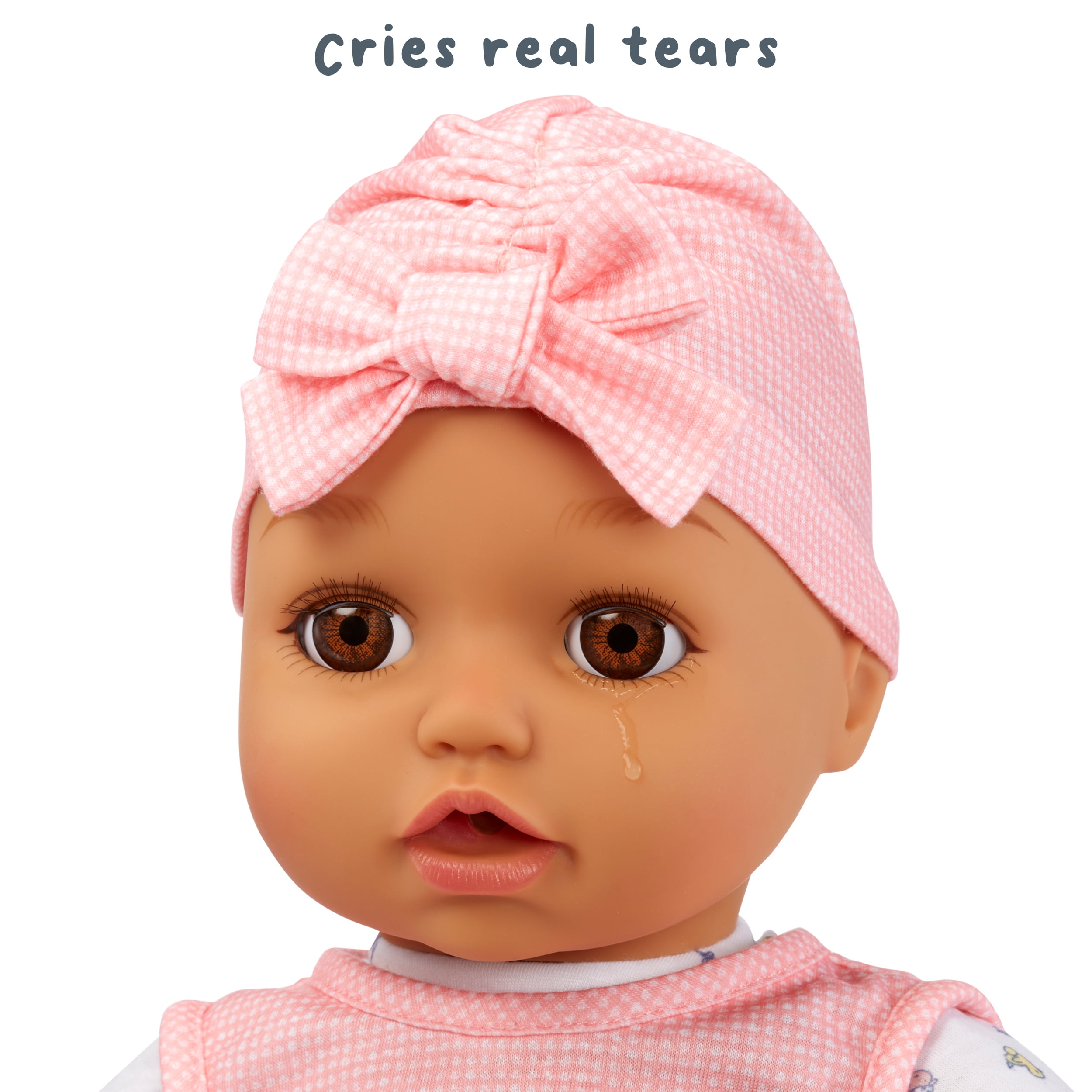 Baby Born My Real Baby Doll Ava, Light Brown Eyes, Soft-Bodied, Kids Ages 3+, Sounds, Drinks & Wets, Cries - Image 4