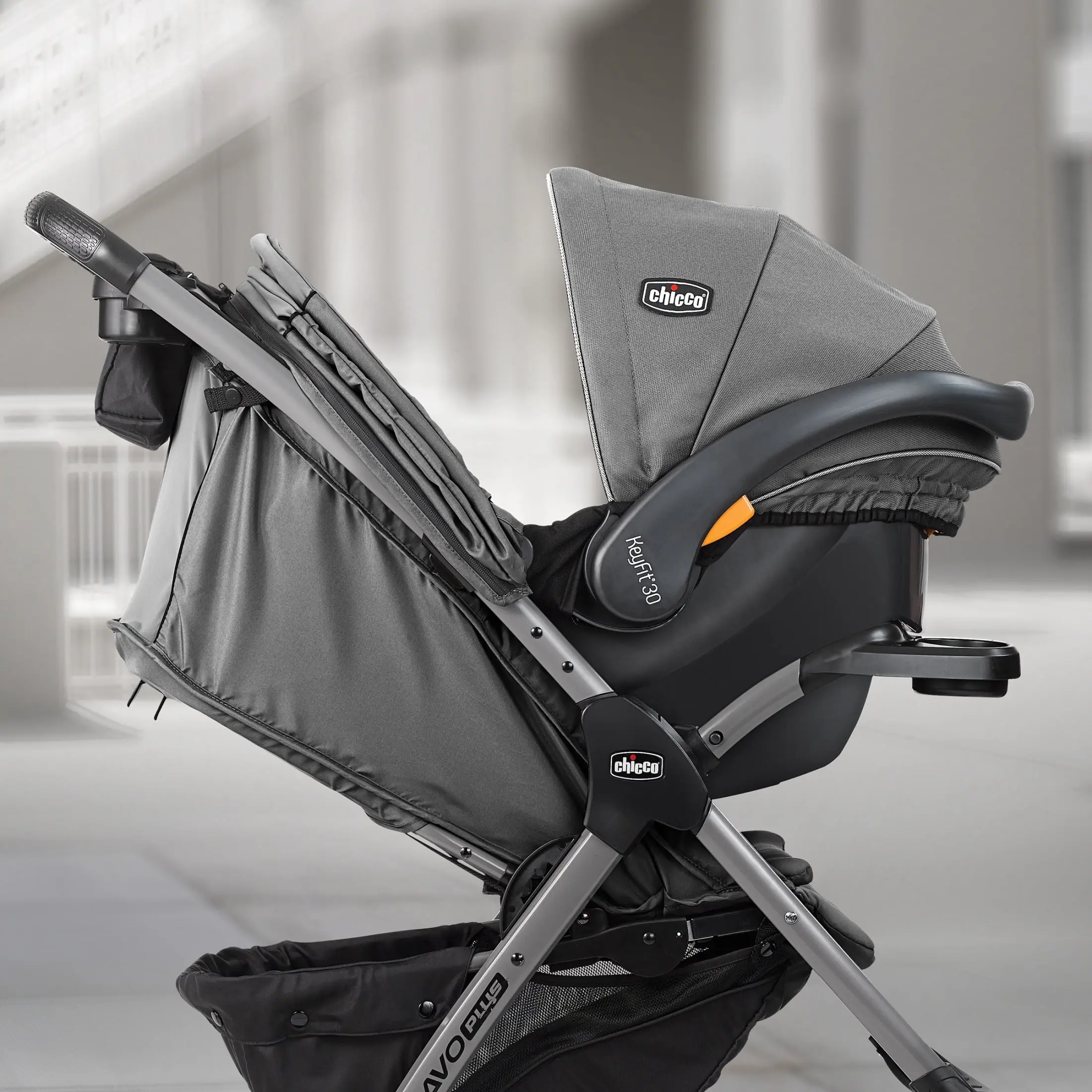 Chicco Mini Bravo Plus Lightweight Stroller - Graphite (Grey), New - Image 5
