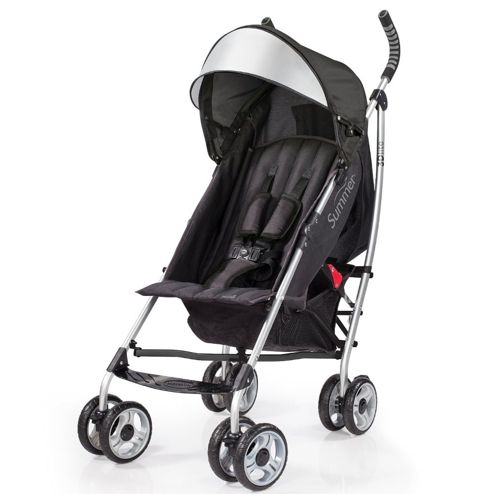 Summer 3Dlite Convenience Stroller, Jet Black – Lightweight Stroller with Aluminum Frame - Image 4