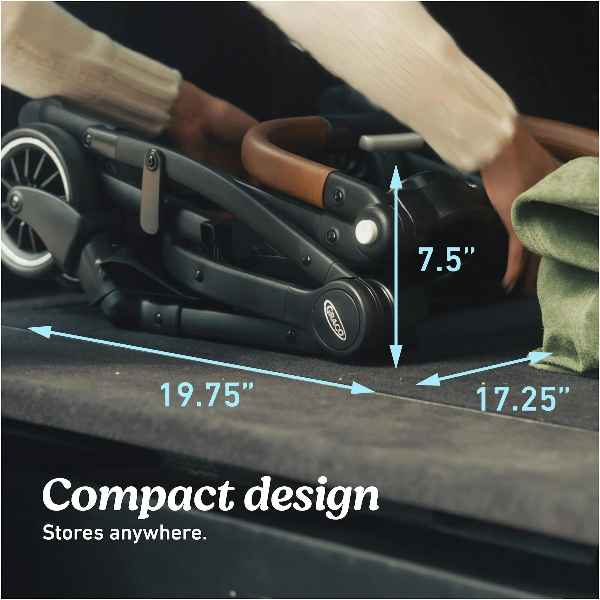 Graco GoMax Compact Stroller Frame, Ace 2024, Black - Image 7