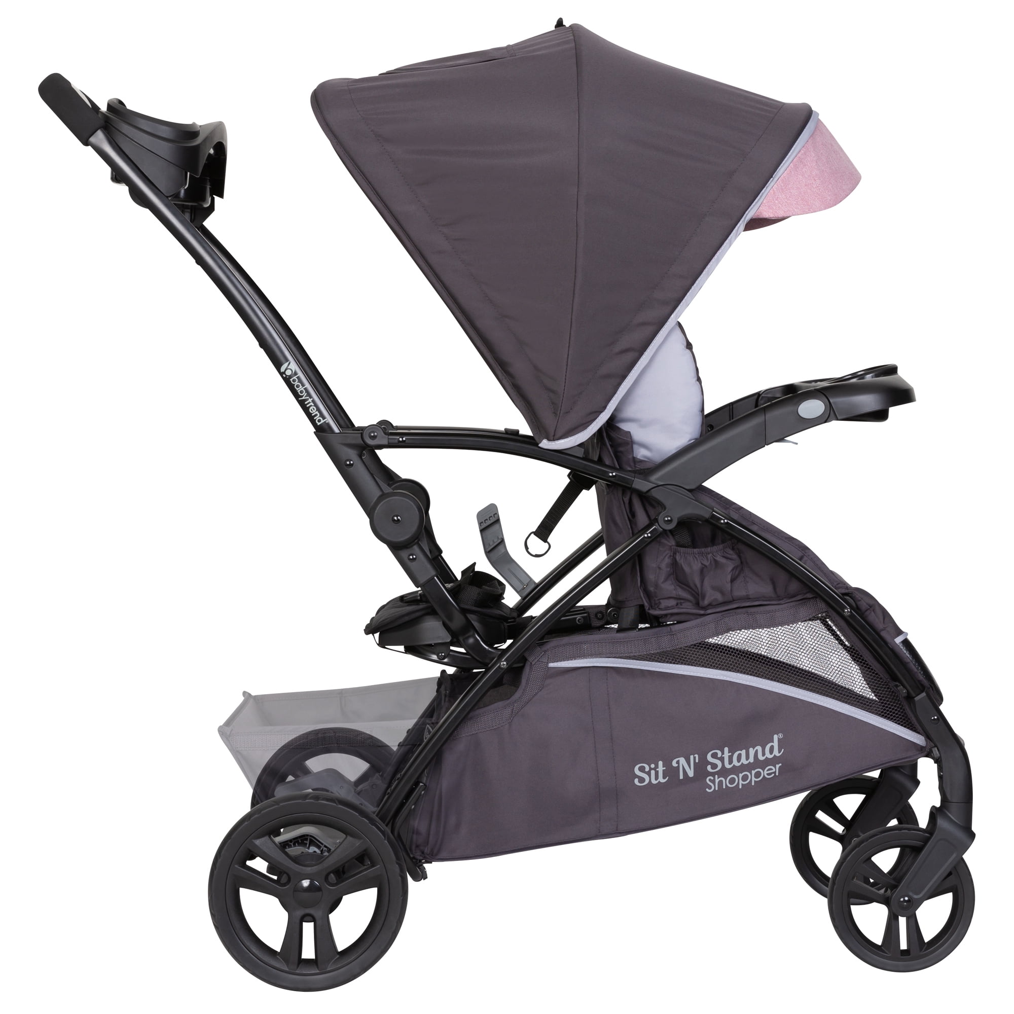 Baby Trend Sit N' Stand 5-in-1 Shopper Stroller, Cassis Pink - Image 4