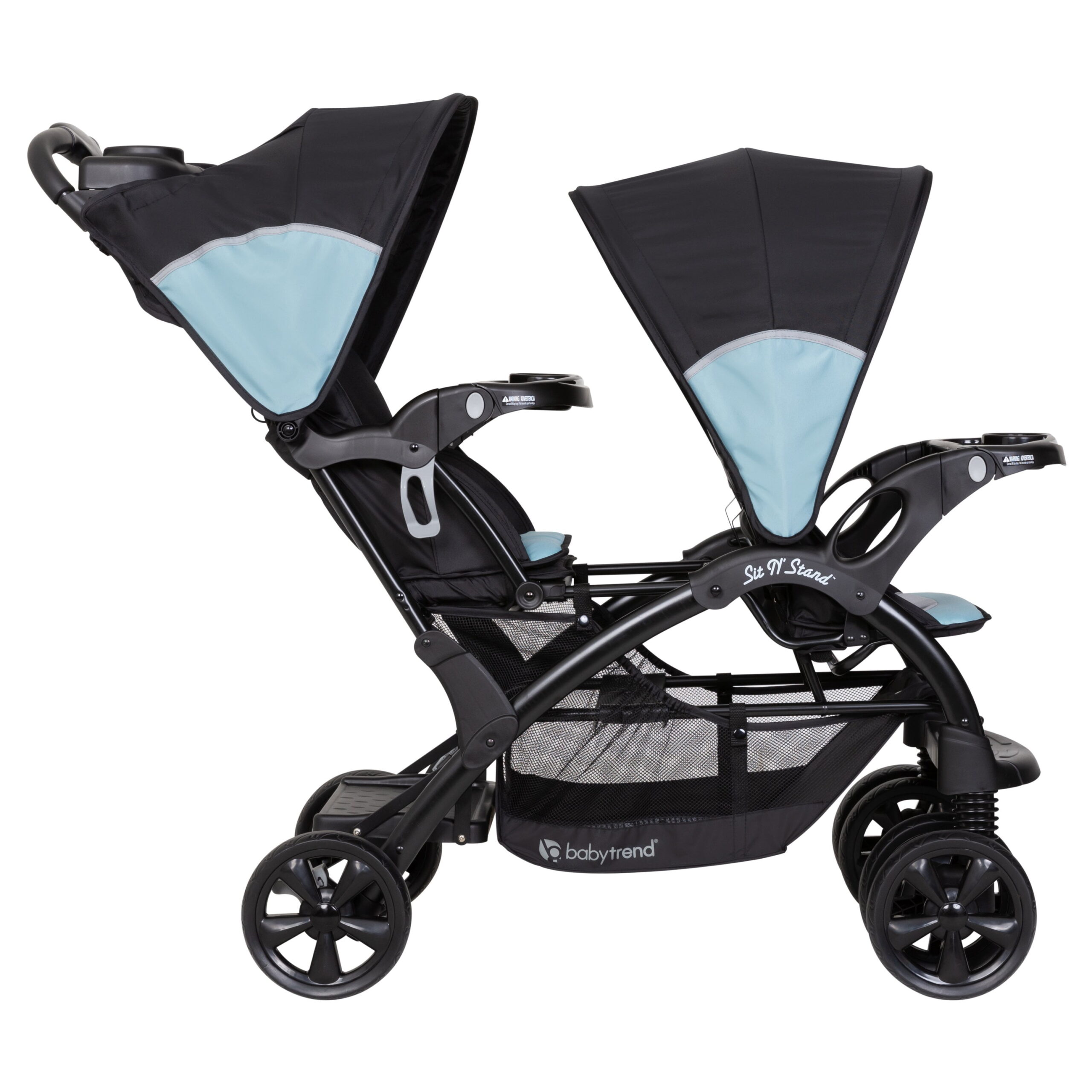Baby Trend Sit N' Stand Double Stroller, Desert Blue - Image 4