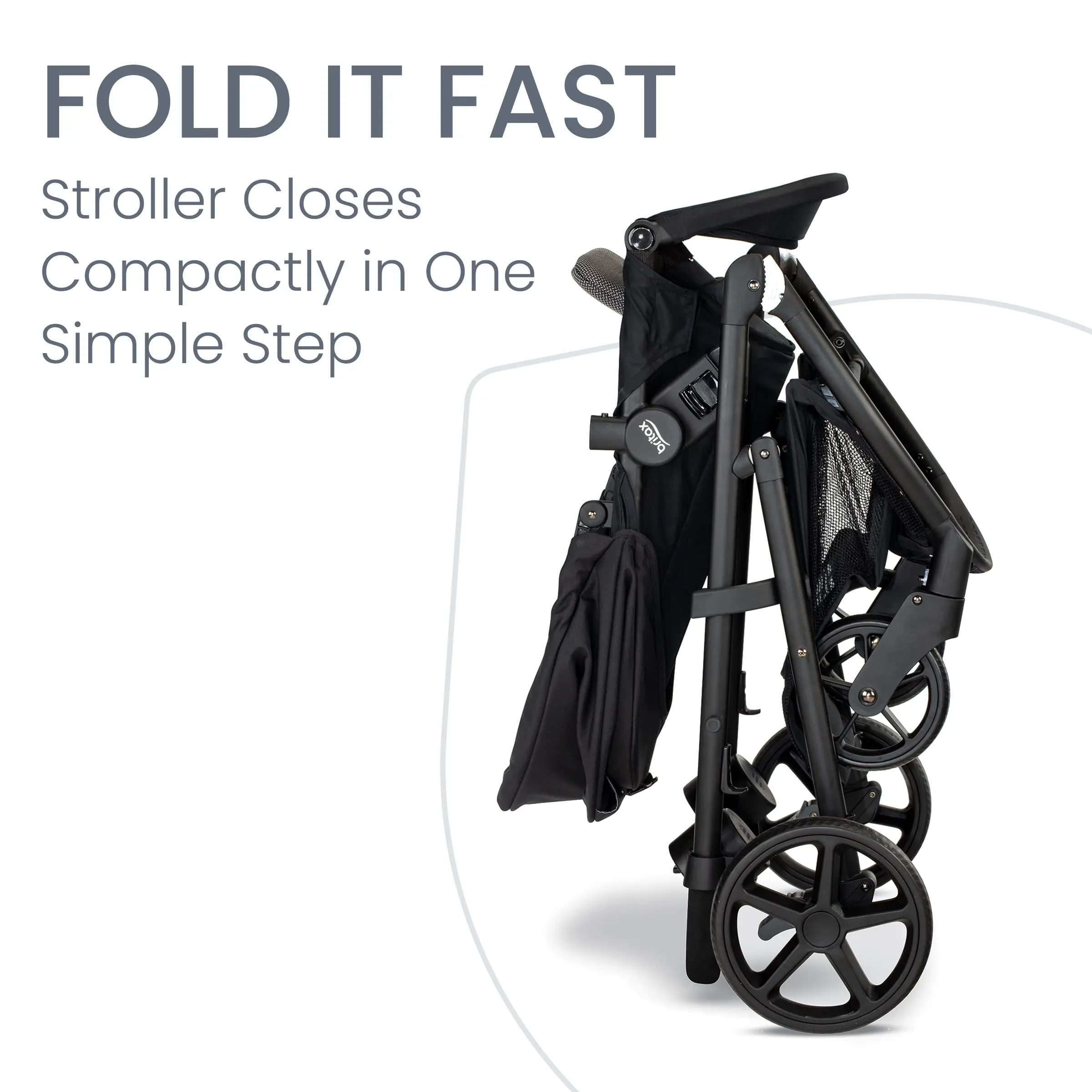 Britax Brook+ Modular Baby Stroller, Infant Stroller With 4 Ways to Stroll, Graphite Onyx - Image 5