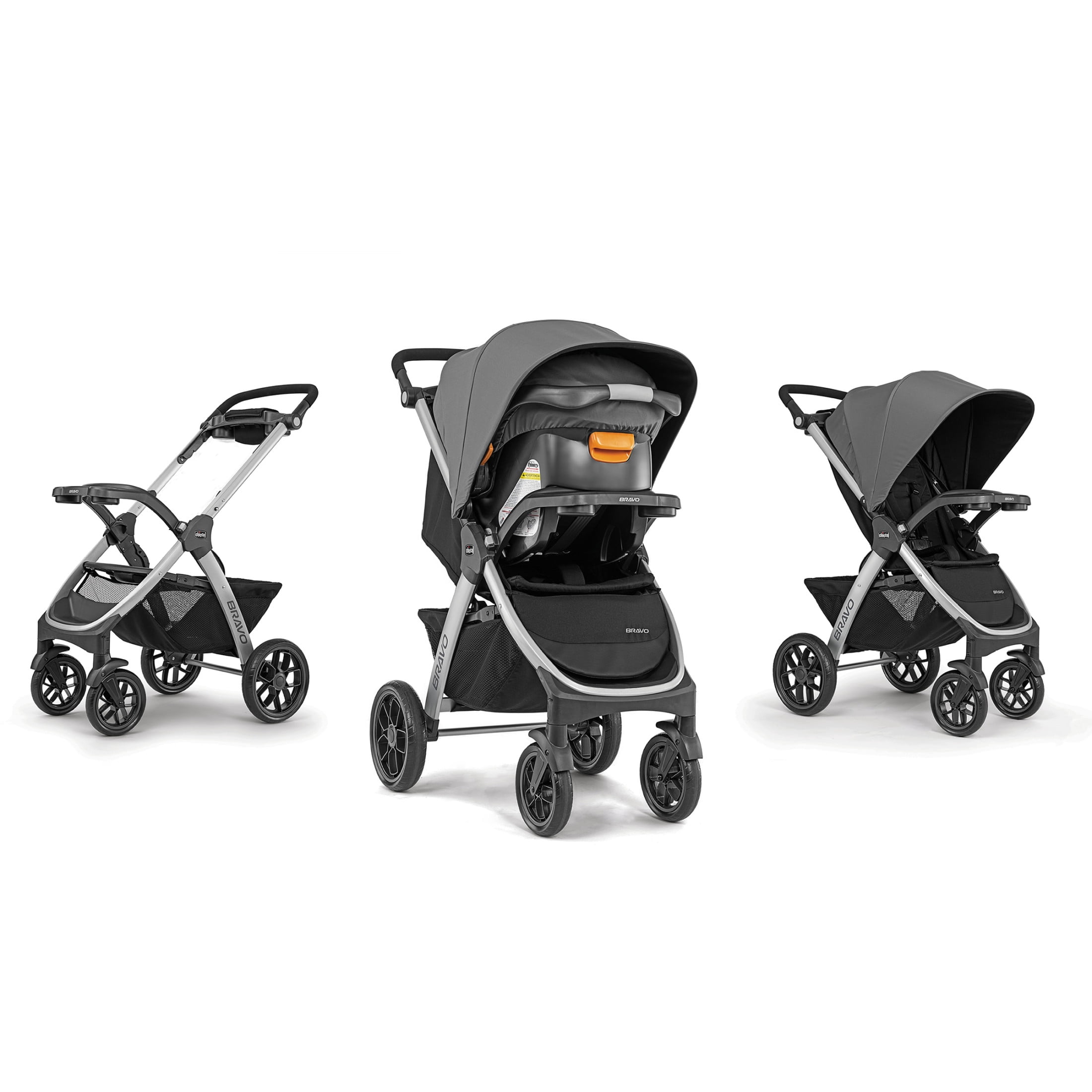 Chicco Bravo Trio Travel System Stroller with KeyFit 30 Infant Car Seat - Camden (Black), New - Image 3