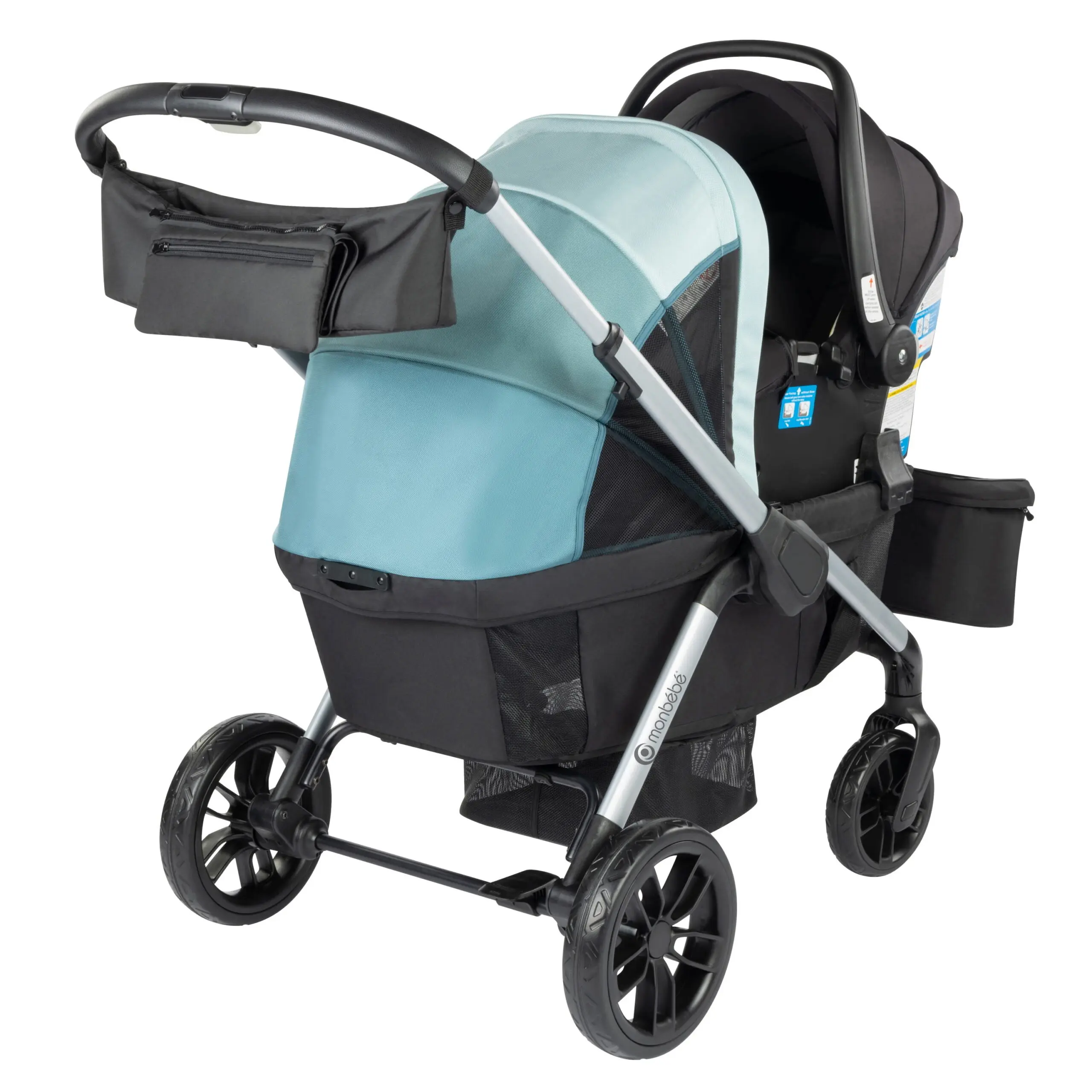 Monbebe Everyday Outings Wagon Stoller, Watercolor Geo, Toddler, Unisex - Image 3