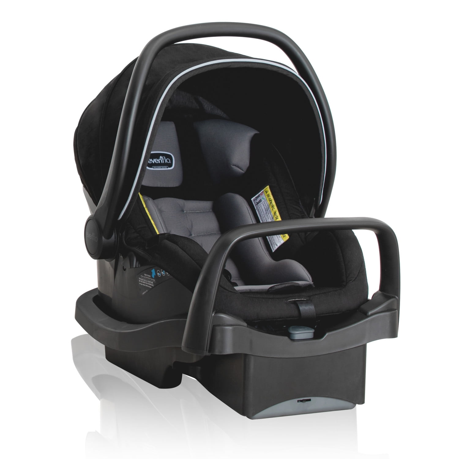 Evenflo Pivot Xpand Travel System with LiteMax Preemie and Infant Car Seat (Ayshire Black) - Image 3