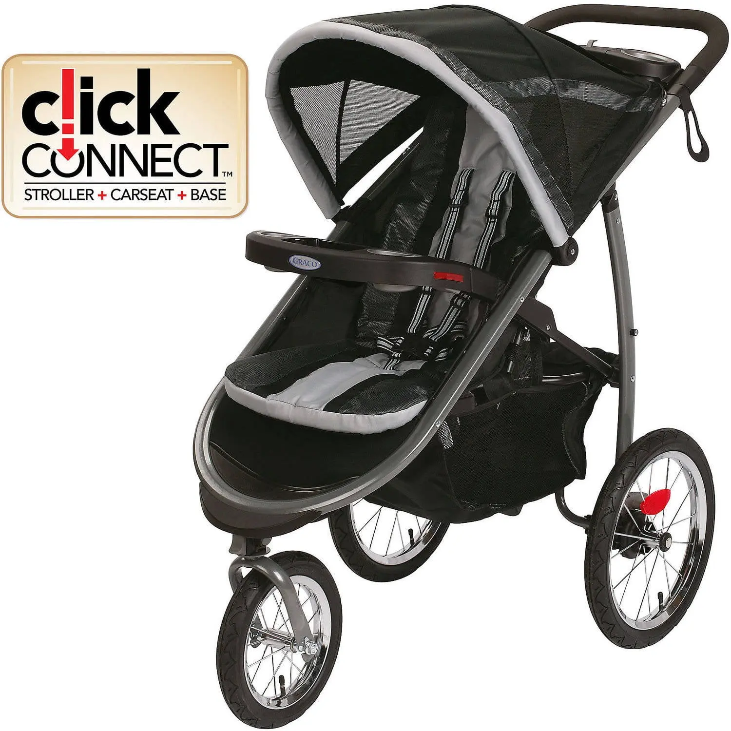 Graco FastAction Fold Jogger Stroller, Gotham, 37 lbs - Image 6